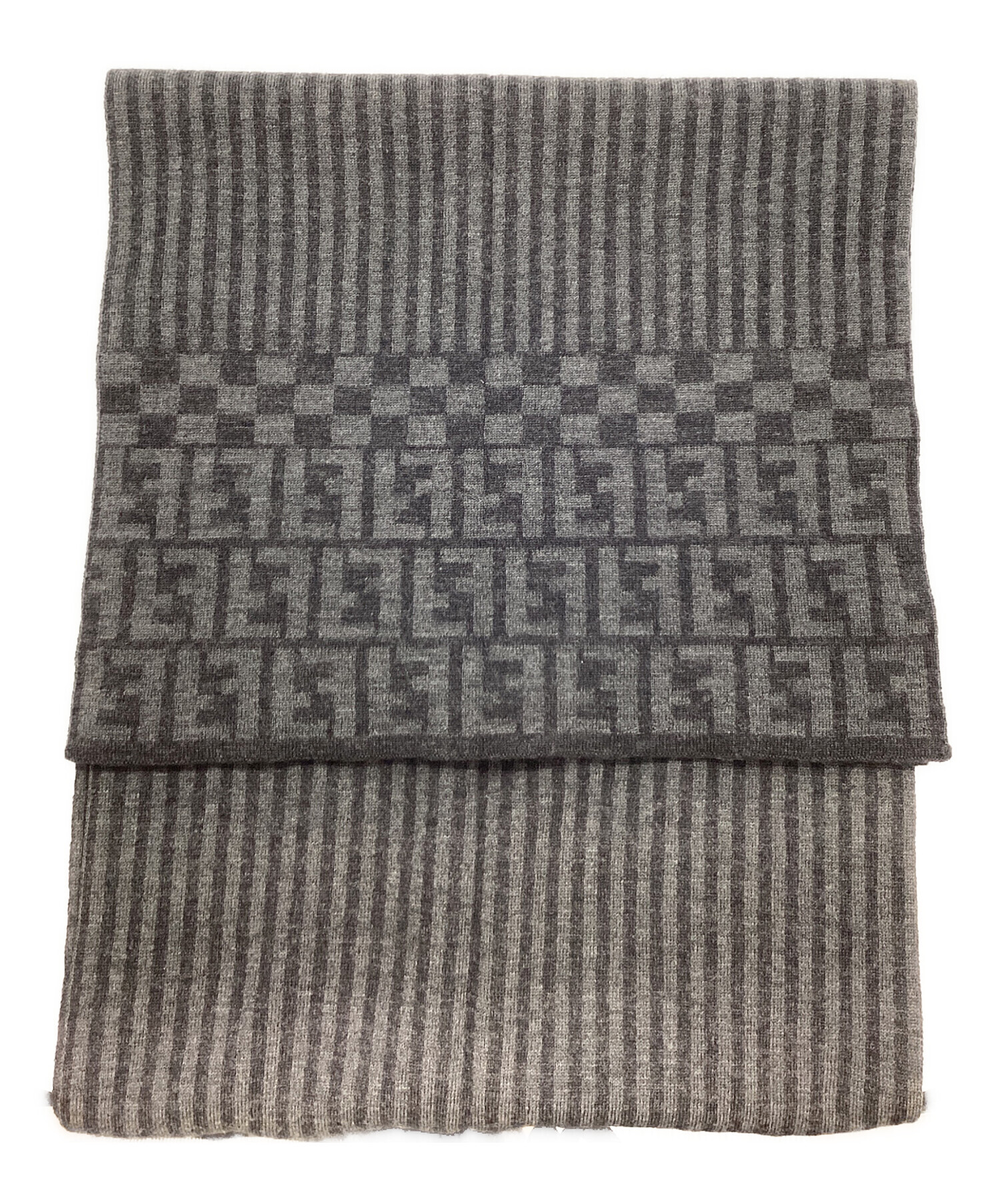 中古・古着通販】FENDI (フェンディ) マフラー グレー×ブラック