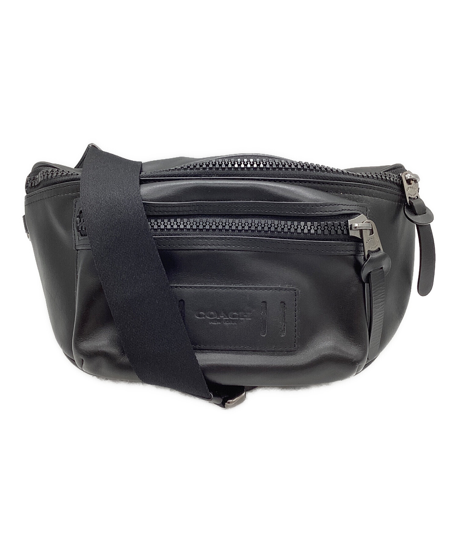 中古・古着通販】COACH (コーチ) ウエストバッグ ブラック｜ブランド 