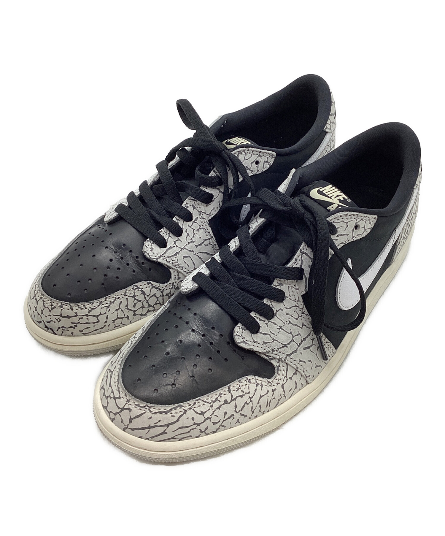 中古・古着通販】NIKE (ナイキ) AIR JORDAN 1 LOW OG BLACK/MUSLIN 