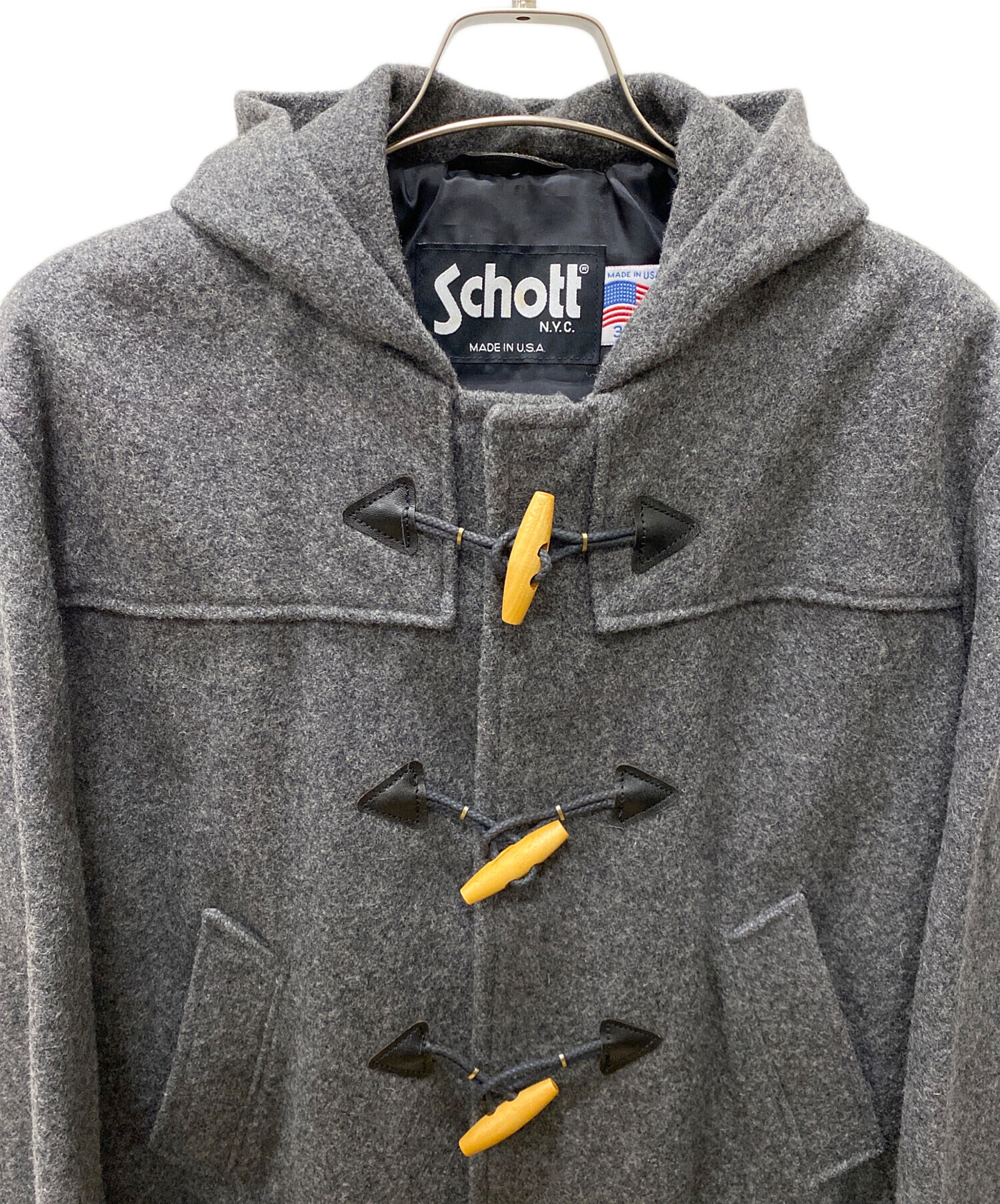 中古・古着通販】Schott (ショット) ダッフルコート グレー サイズ:38