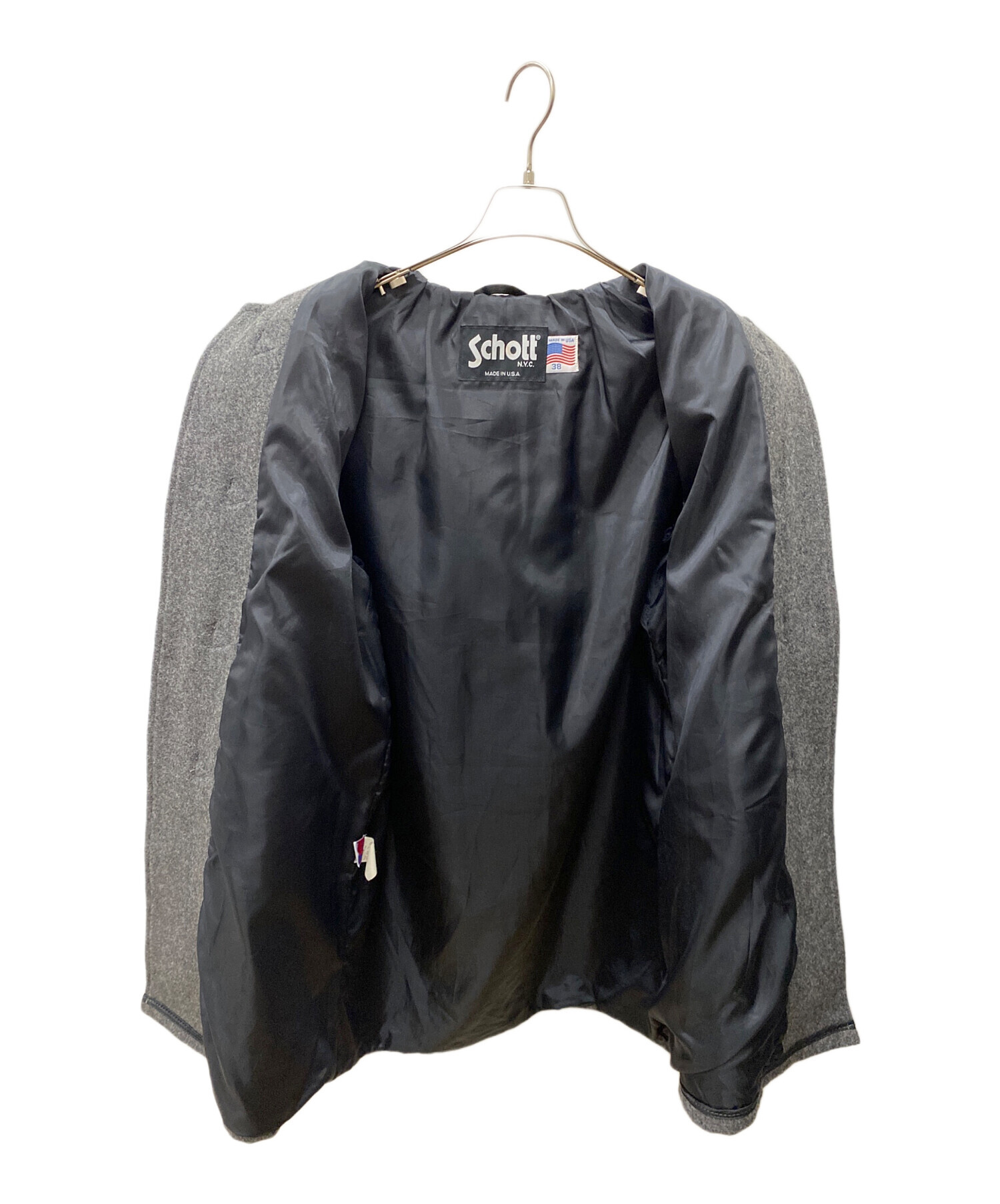 中古・古着通販】Schott (ショット) ダッフルコート グレー サイズ:38
