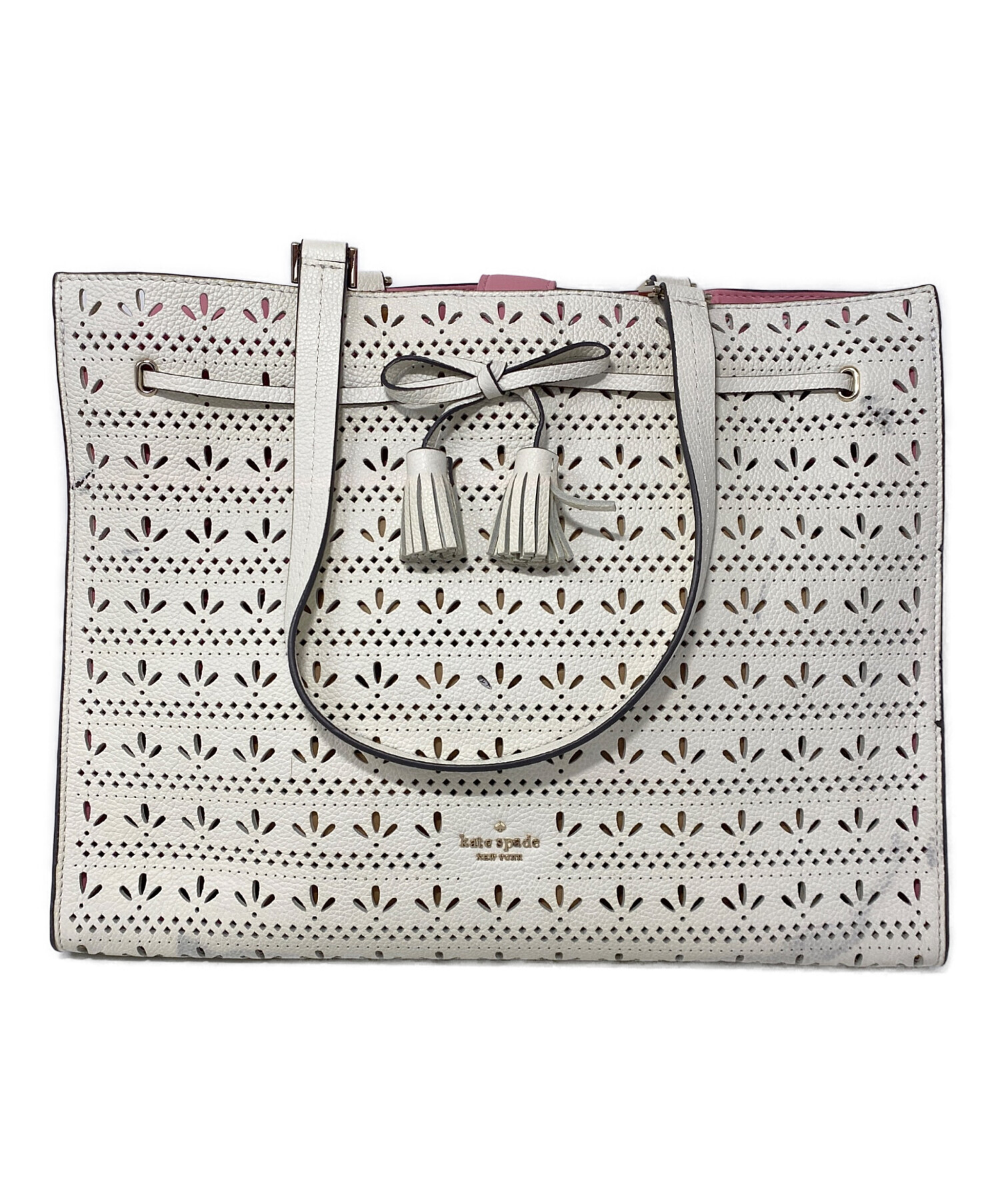 中古・古着通販】Kate Spade (ケイトスペード) ハンドバッグ ホワイト