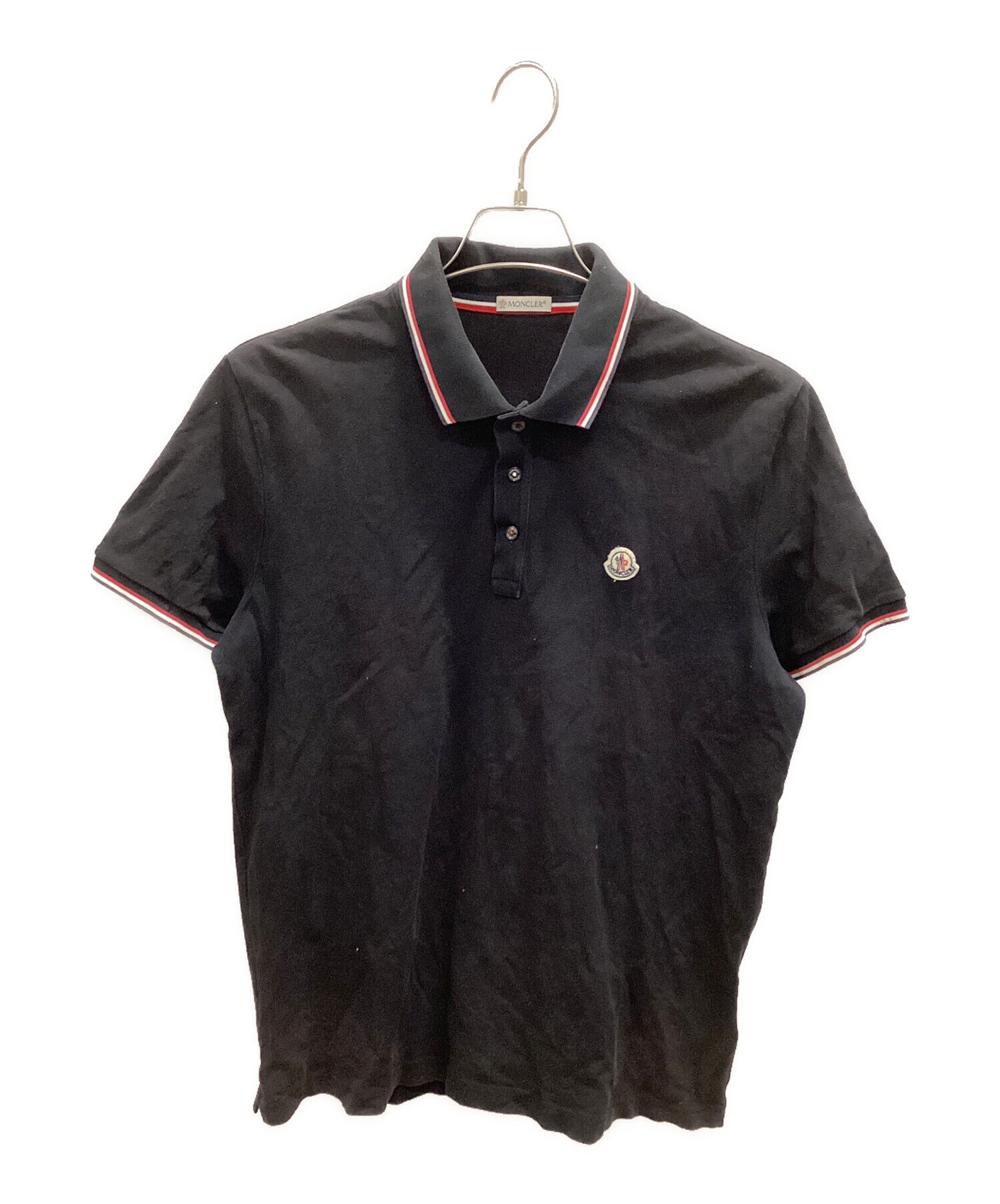 中古・古着通販】MONCLER (モンクレール) ポロシャツ ブラック サイズ