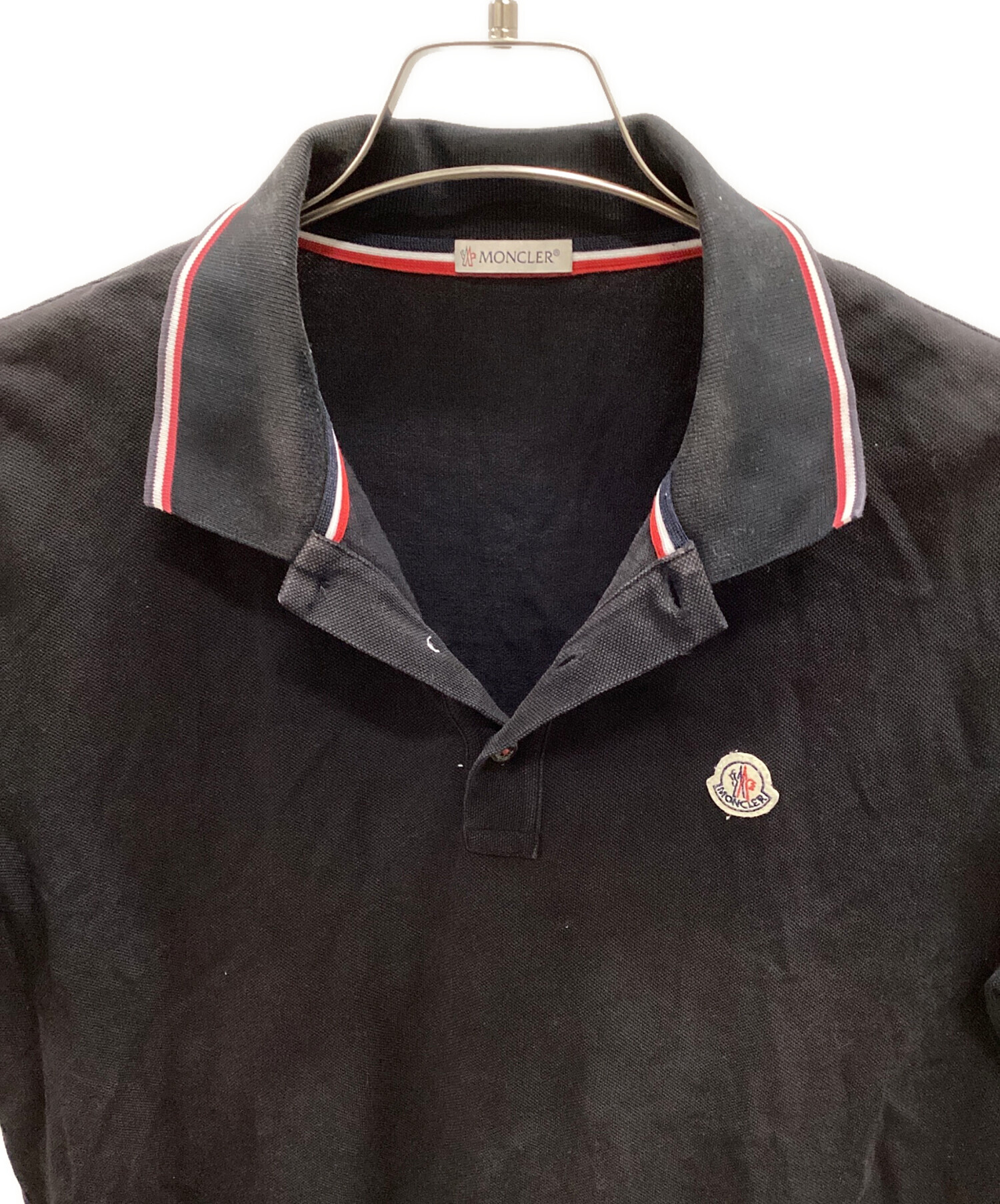中古・古着通販】MONCLER (モンクレール) ポロシャツ ブラック サイズ