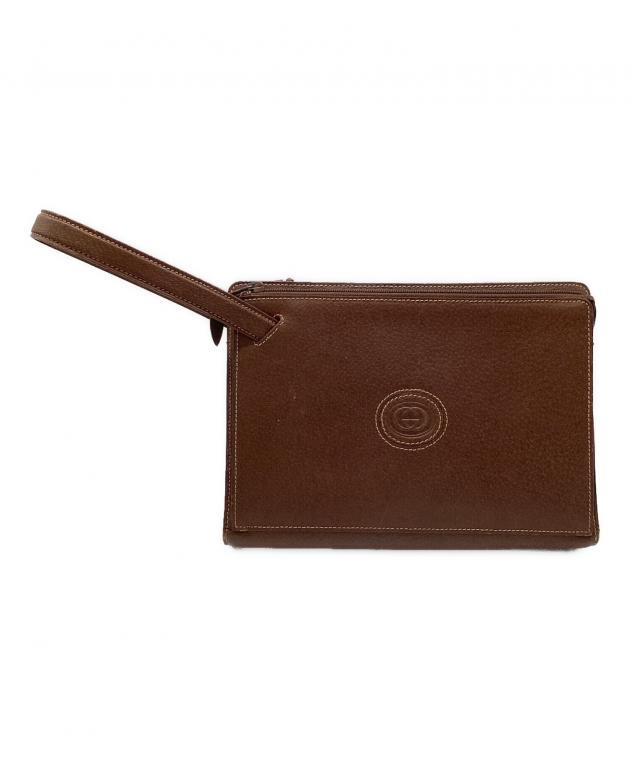 中古・古着通販】GUCCI (グッチ) OLD GUCCI クラッチバッグ ブラウン