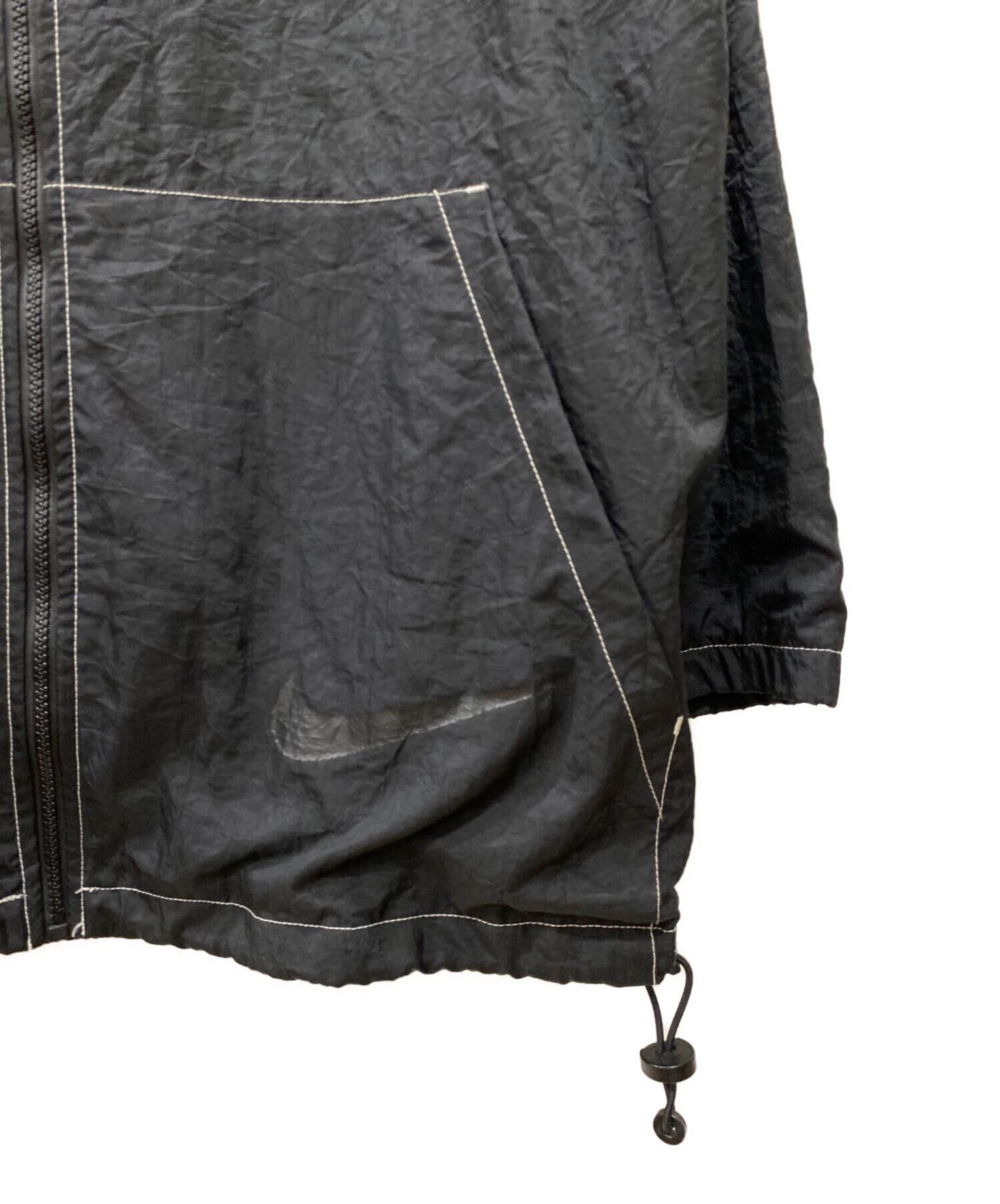 中古・古着通販】NIKE (ナイキ) ナイロンパーカー ブラック サイズ:S