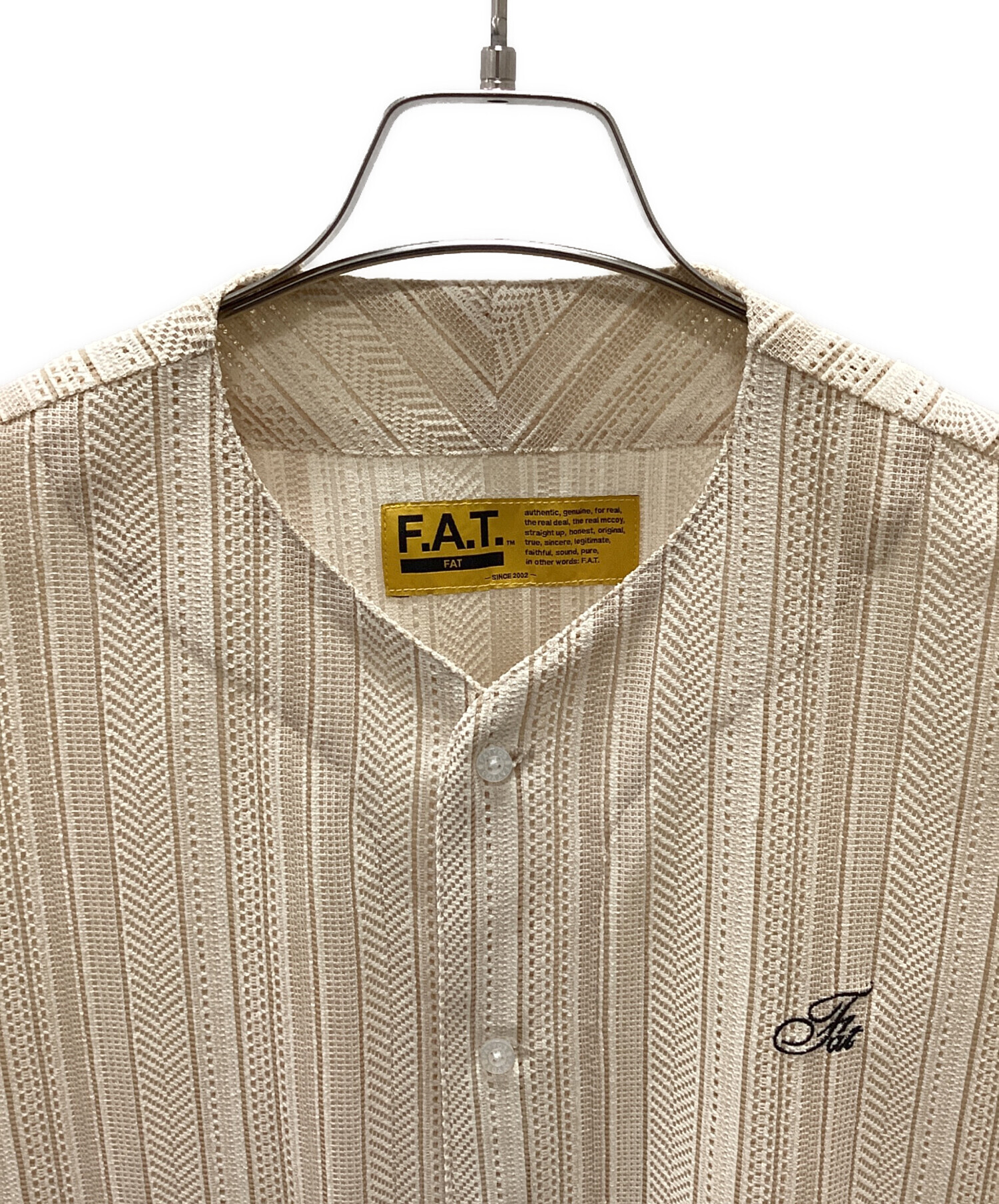 中古・古着通販】FAT (エフエーティー) 半袖シャツ ベージュ サイズ