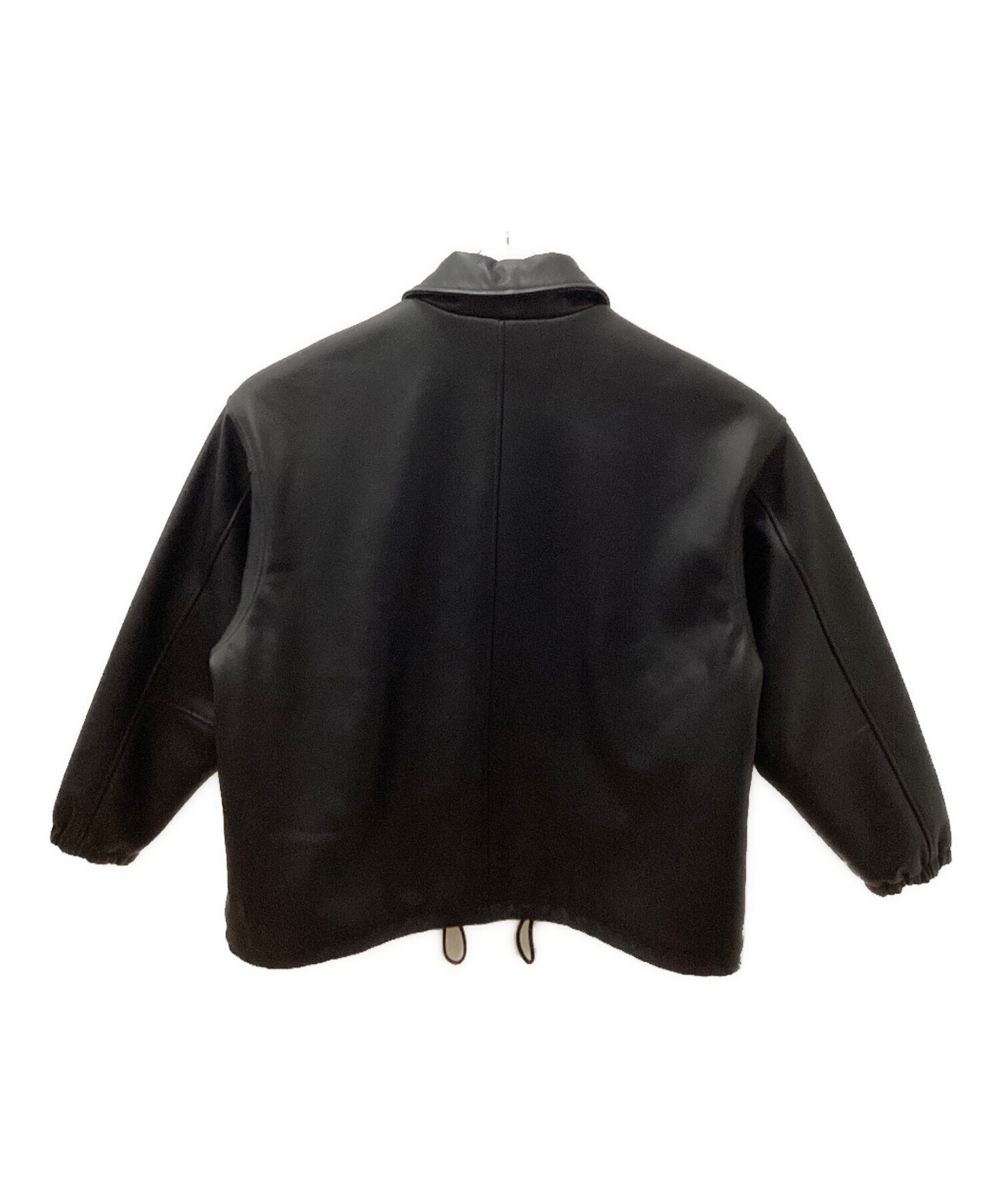 ま*ー様 [極上美品] CALEE キャリー　ファラオ ジャケット 袖レザー ス 中古・古着通販】CALEE (キャリー) レザーブルゾン ブラック サイズ:L