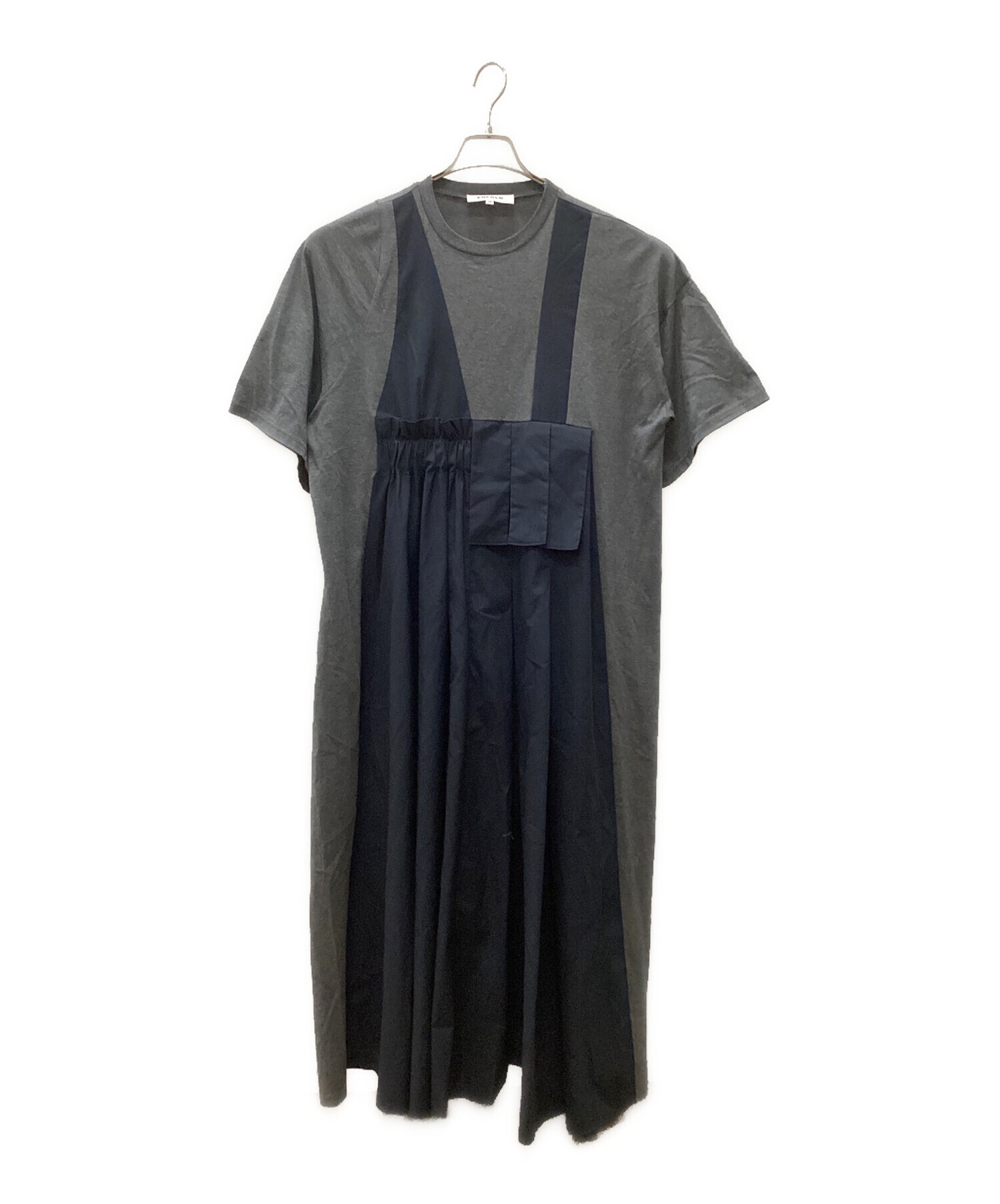 ENFOLD 2025年 FAKE-LAYERED DRESS ワンピース 黒 中古・古着通販】ENFOLD (エンフォルド) FAKE-LAYERED DRESS グレー