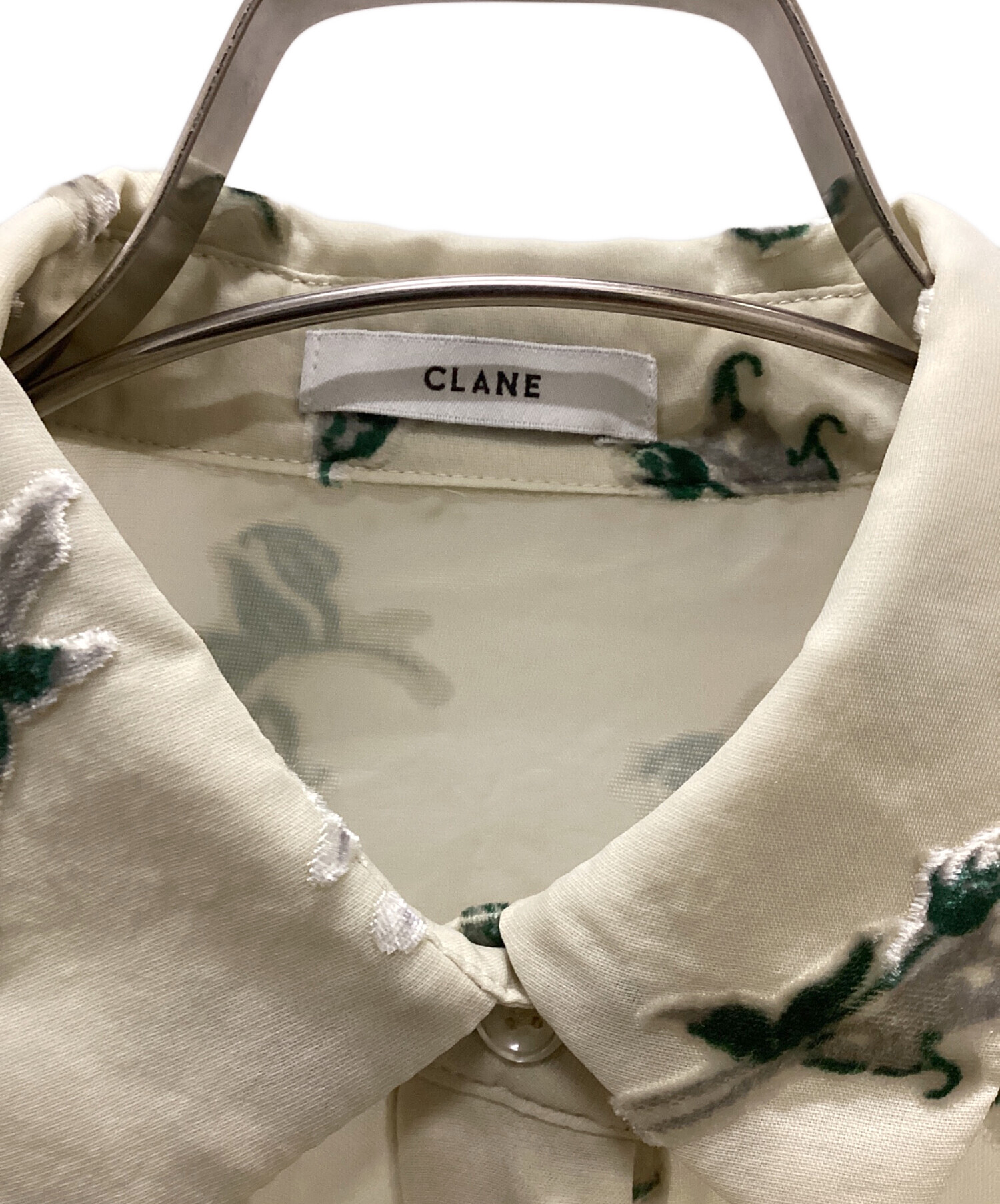 中古・古着通販】CLANE (クラネ) FLOWER OPAL BUSTIER SHIRTS ベージュ