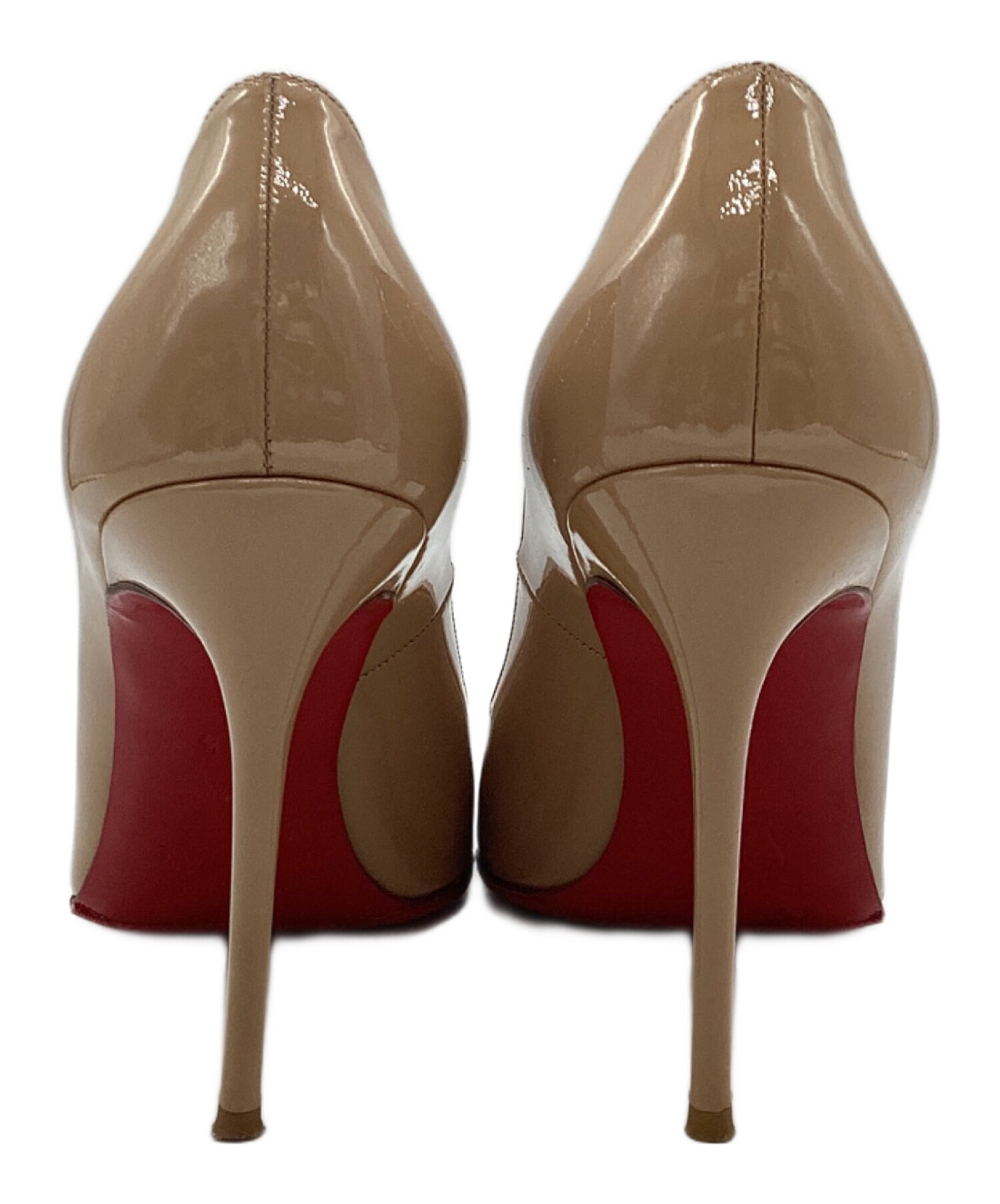Christian Louboutin クリスチャンルブタン パンプス 合成繊維 ベージュ レディース 22 木目柄【古着】【中古】 中古・古着通販】Christian Louboutin (クリスチャン・ルブタン