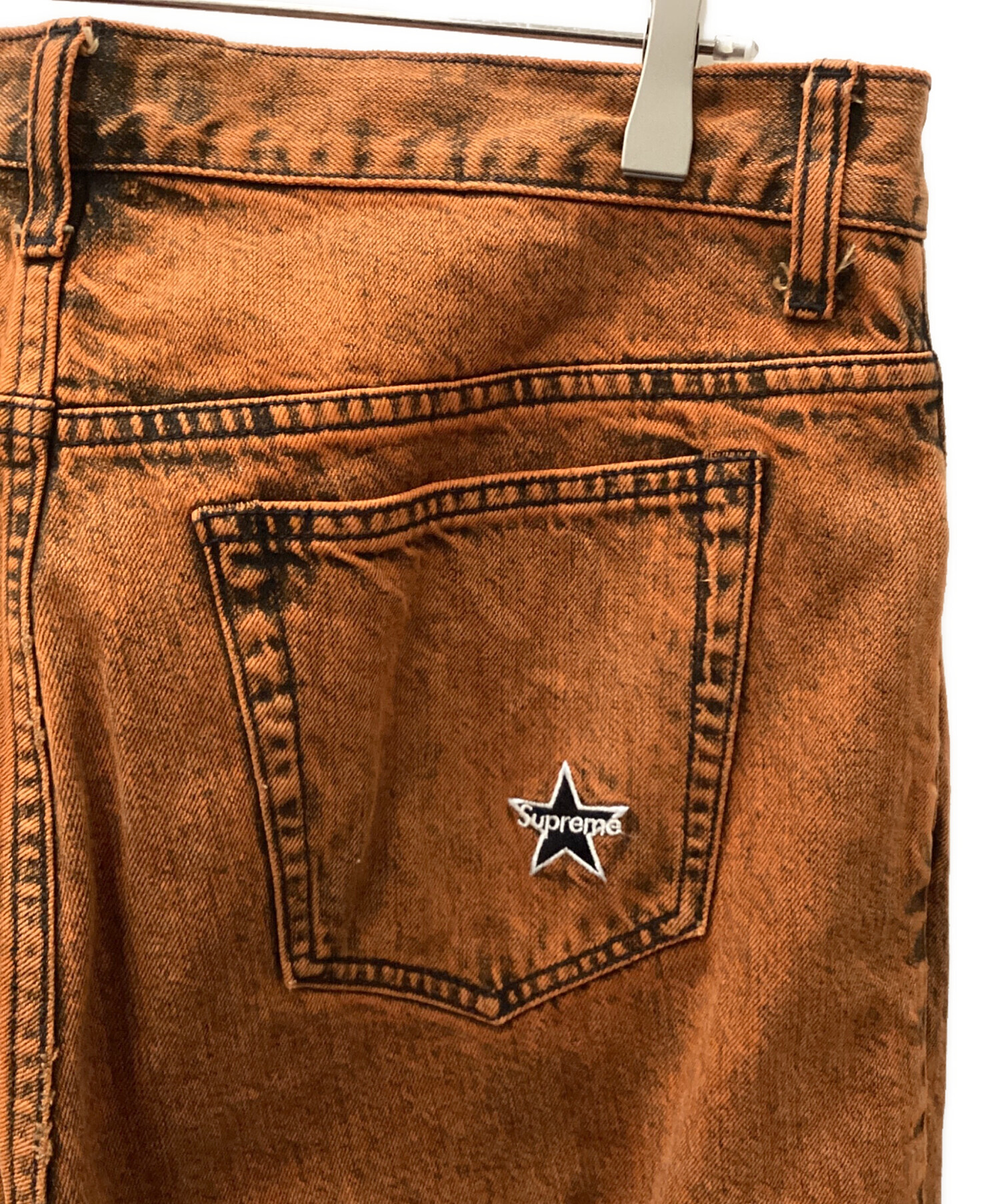 supreme シュプリーム　デニム　ブラウン 中古・古着通販】SUPREME (シュプリーム) RegularJean Overdyed Orange