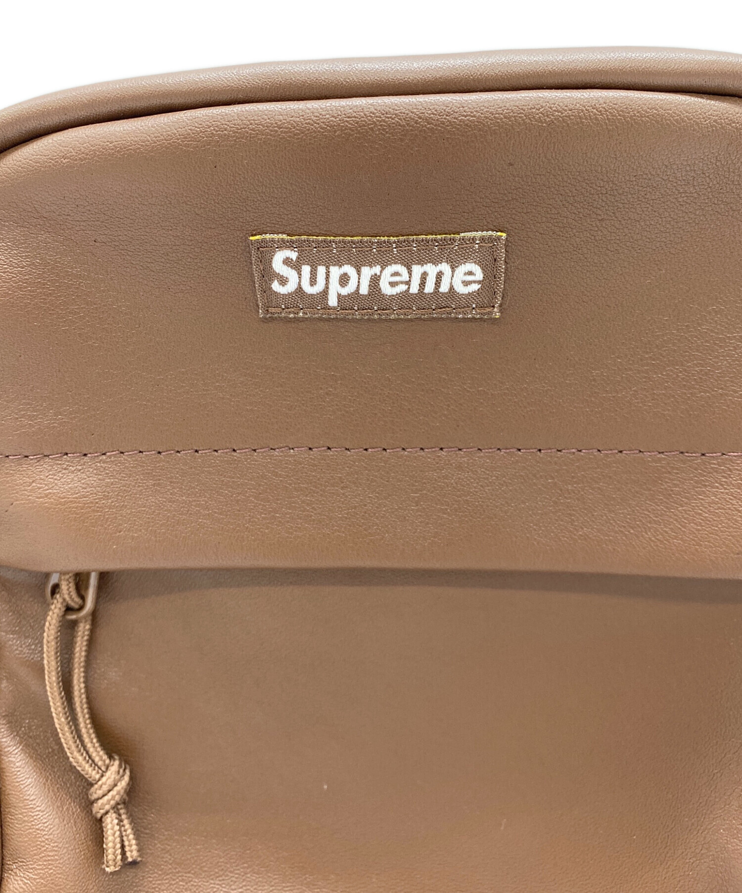 supreme シュプリーム ボディバッグ ワンショルダー　レザー　ブラウン 中古・古着通販】SUPREME (シュプリーム) レザーショルダーバッグ