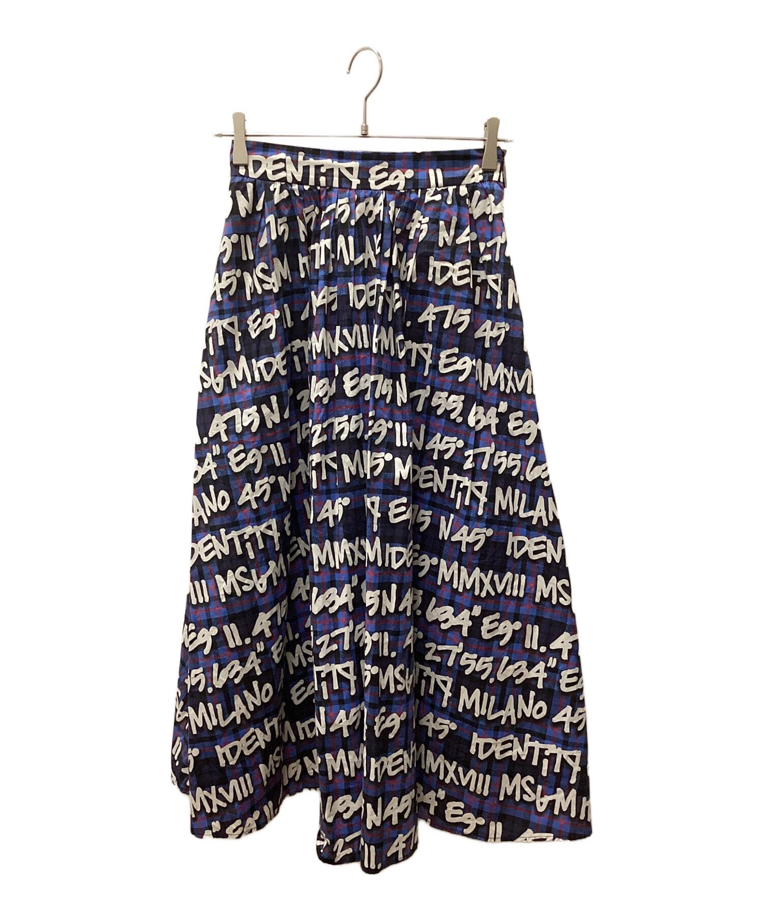 【美品】タグ付き　MSGM スカート　定価73,000円 中古・古着通販】MSGM (エムエスジーエム) チェックスカート ブルー