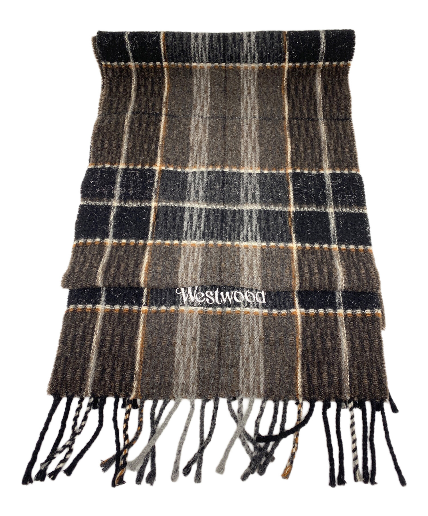 【希少】Vivienne Westwood 　オーブ総柄マフラー 中古・古着通販】Vivienne Westwood (ヴィヴィアンウエストウッド