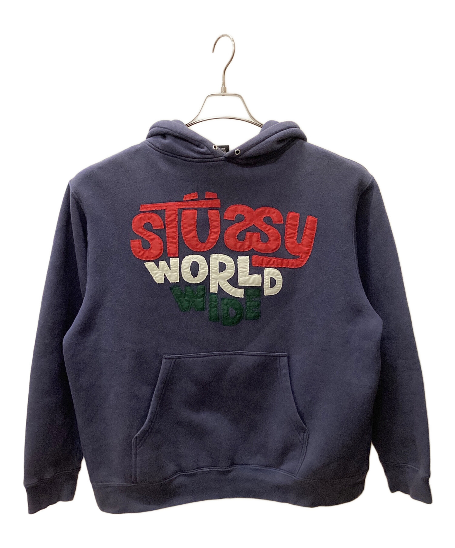 超希少 90s usa 製 Stussy 赤青タグ ナス紺パーカー 中古・古着通販】stussy (ステューシー) 90s USA製 プルオーバー