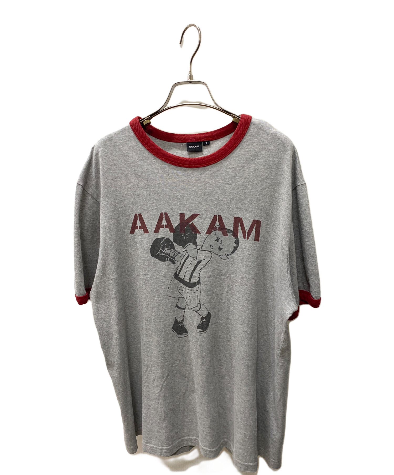 中古・古着通販】AAKAM (アーカム) Tシャツ グレー サイズ:L｜ブランド 