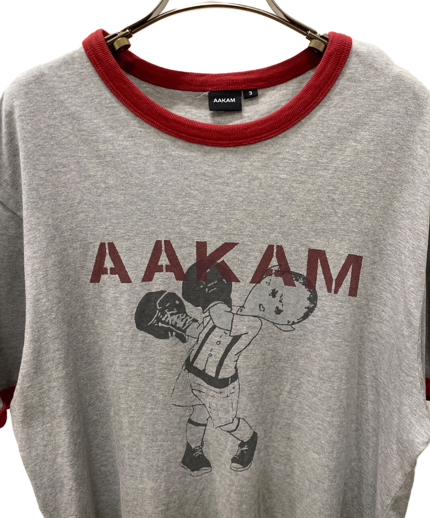 中古・古着通販】AAKAM (アーカム) Tシャツ グレー サイズ:L｜ブランド 