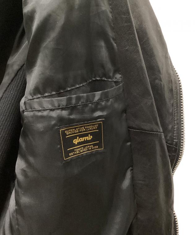 中古・古着通販】glamb (グラム) レザーライダースジャケット ブラック