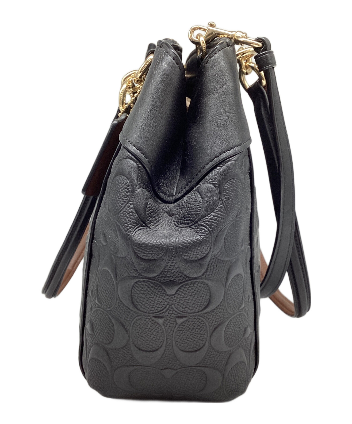 COACH　コーチ　ショルダーバッグ（大）　USED 中古・古着通販】COACH (コーチ) ショルダーバッグ ブラック｜ブランド