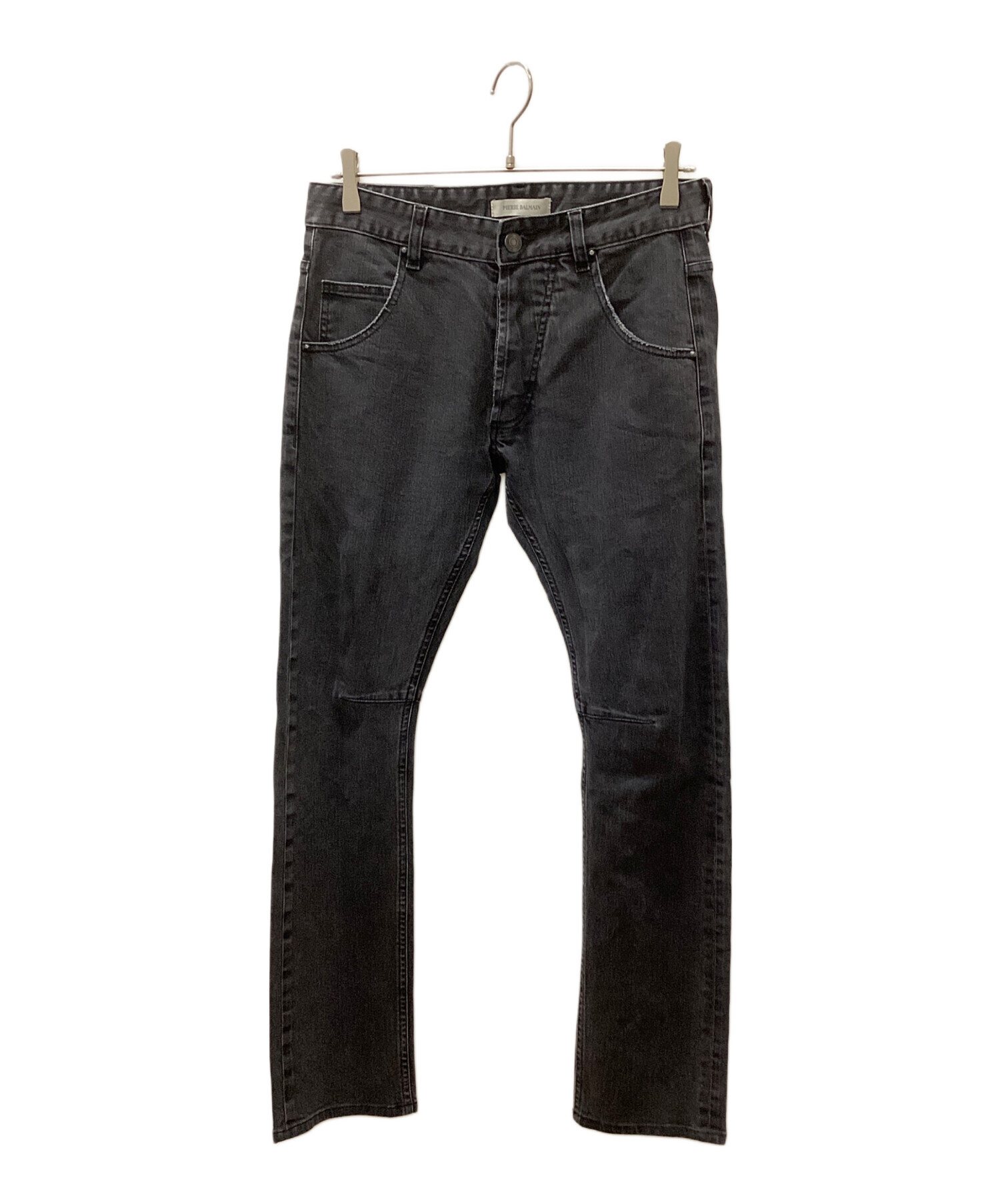 BALMAIN ブラックデニム 29インチ バルマン BALMAIN バイカーデニム 