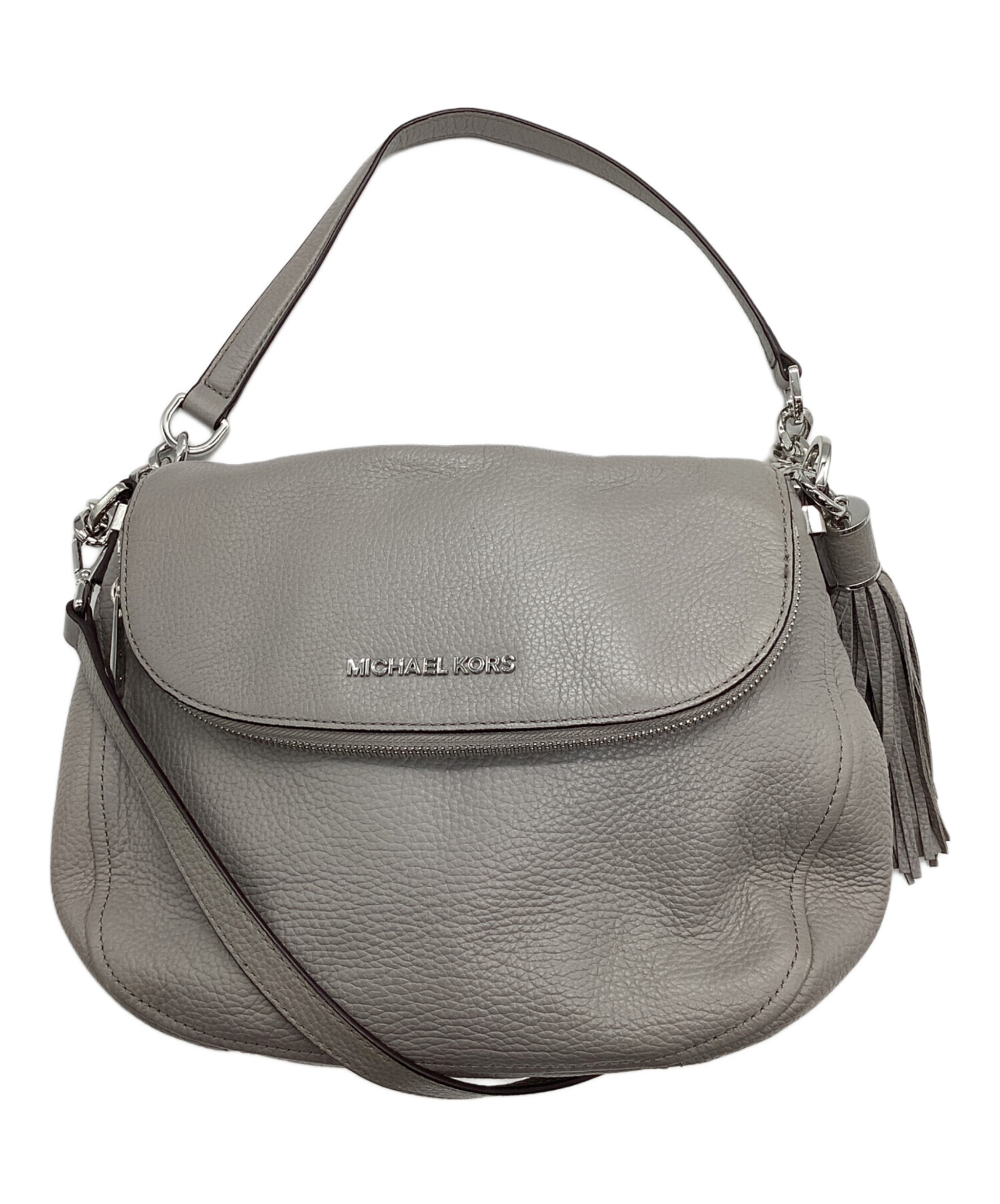 未使用品 マイケルコース COLBY メタリック レザー ショルダーバッグ エクストラスモール レザー シルバー 0765【中古】Michael Kors 公式アウトレット】COLBY メタリックレザー ショルダー エクストラ