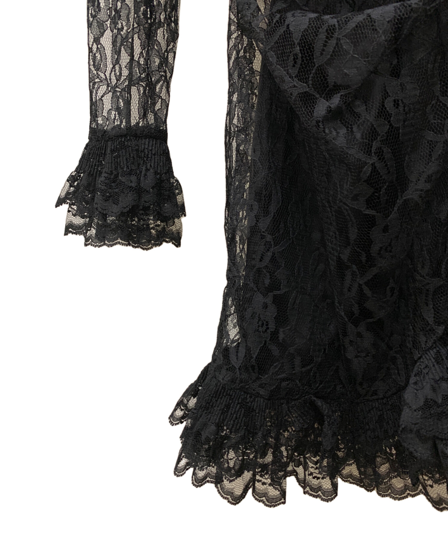 ANNA SUI アナスイ カーディガン ロング 2018ss 未使用 タグ付き 中古・古着通販】ANNA SUI (アナスイ) 薄手カーディガン ブラック