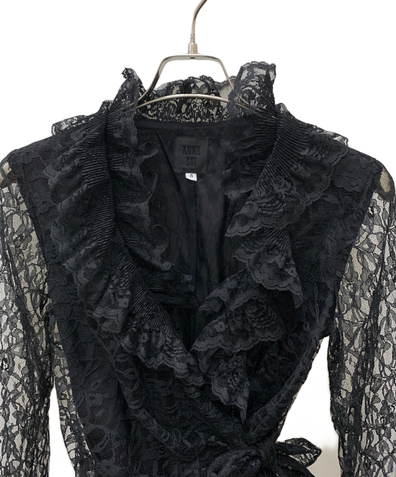 中古・古着通販】ANNA SUI (アナスイ) 薄手カーディガン ブラック
