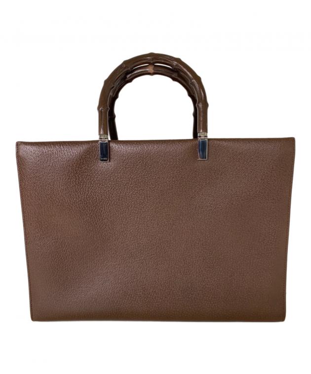 中古・古着通販】GUCCI (グッチ) バンブーハンドルトートバッグ