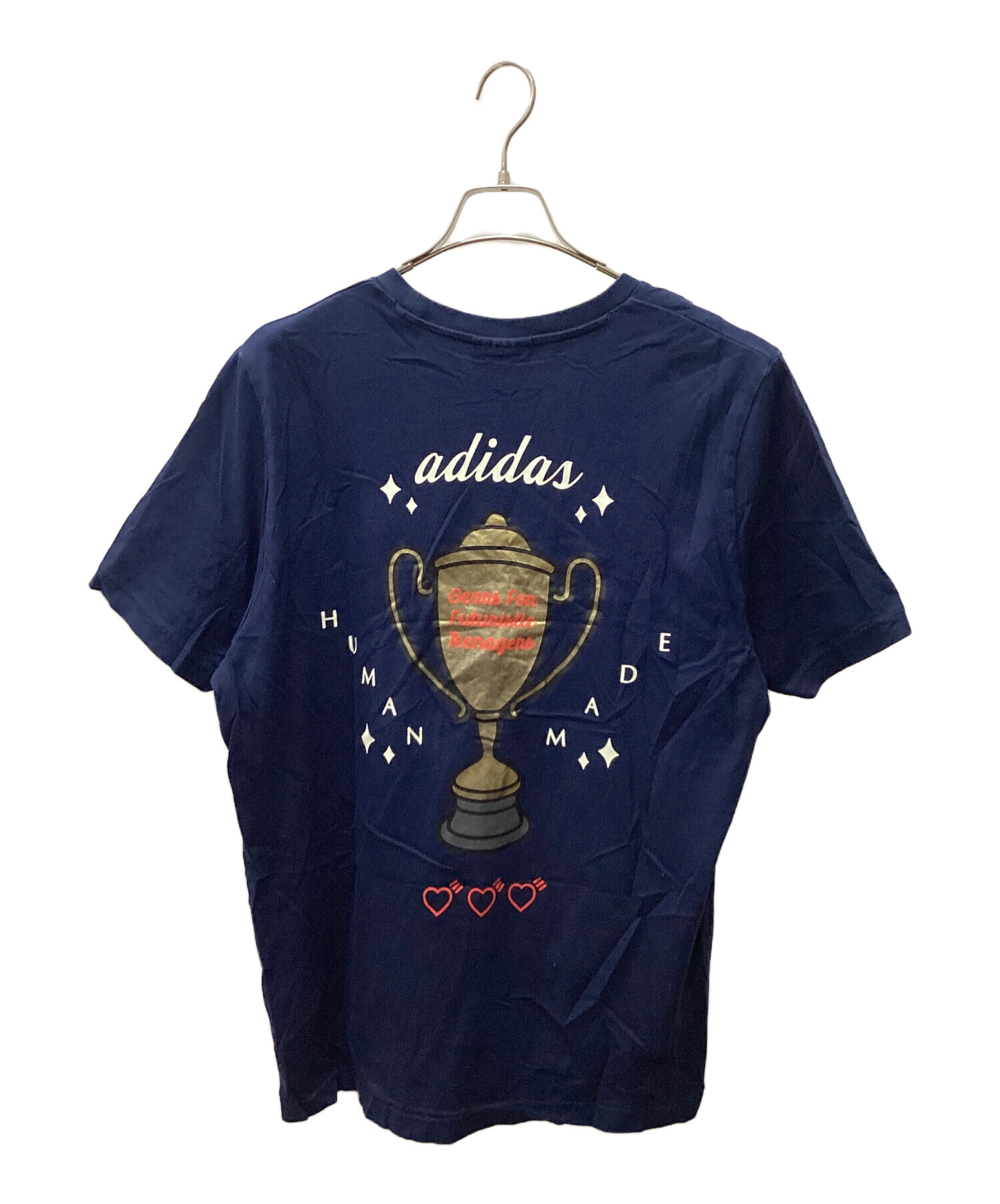 新品 ヒューマンメイド adidas コラボ tシャツ ネイビー 日本Mサイズ 中古・古着通販】adidas (アディダス) HUMAN MADE (ヒューマンメイド