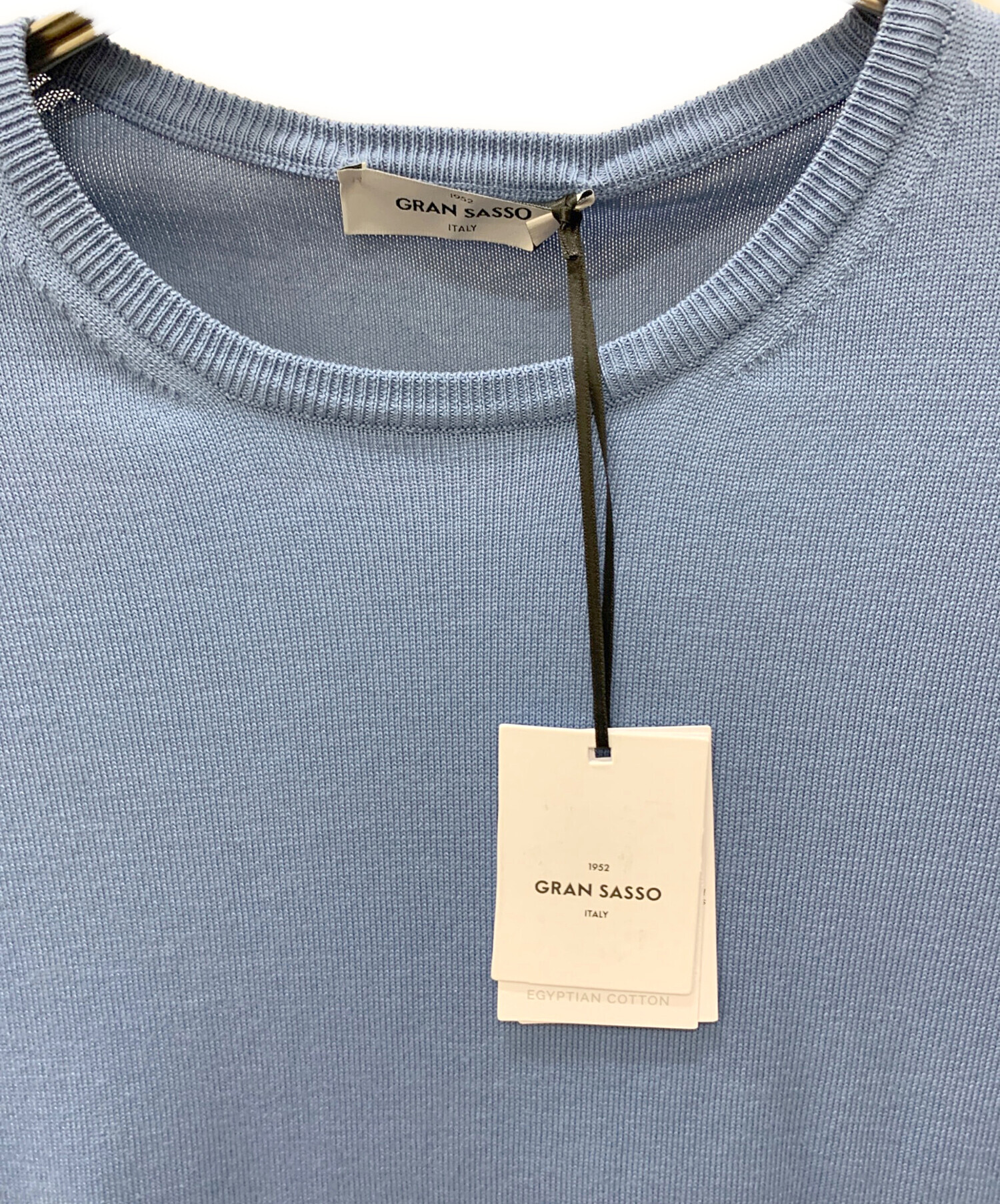 中古・古着通販】GRAN SASSO (グランサッソ) 薄手ニット ブルー サイズ
