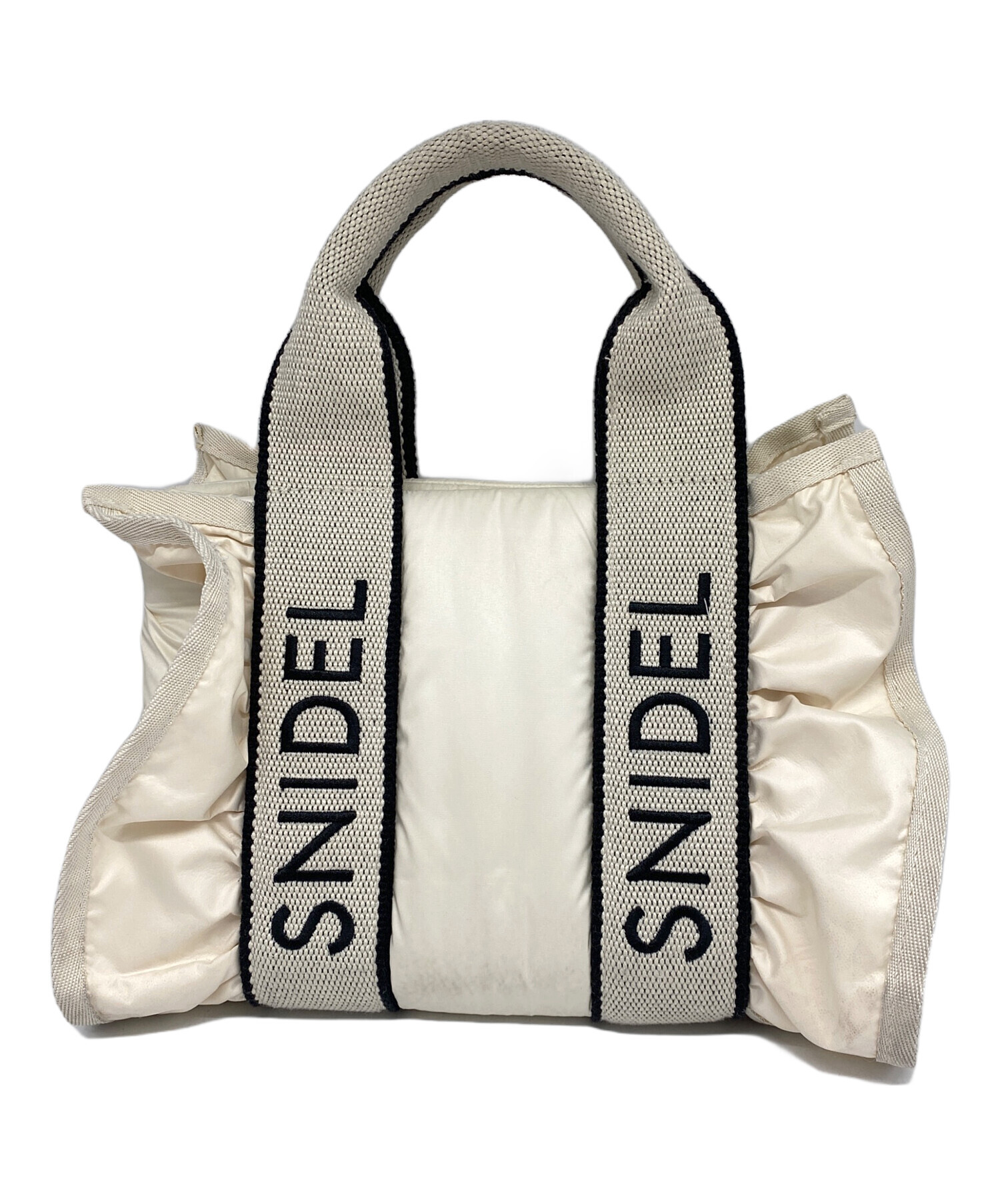 snidel スナイデル フラッフィーフリルロゴバッグ 中古・古着通販】Snidel (スナイデル) フラッフィーフリルロゴバッグ