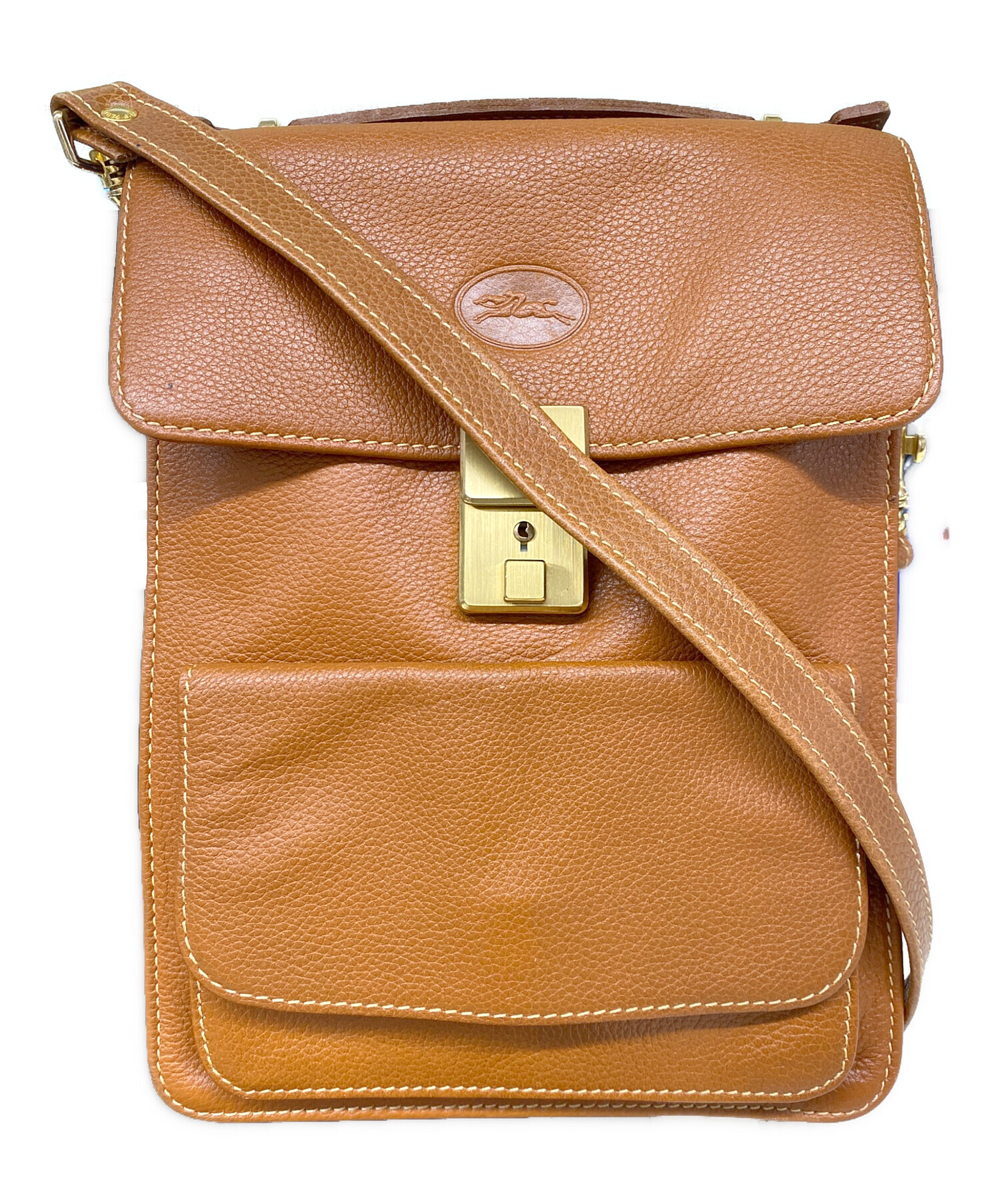 中古・古着通販】LONGCHAMP (ロンシャン) ショルダーバッグ ブラウン 
