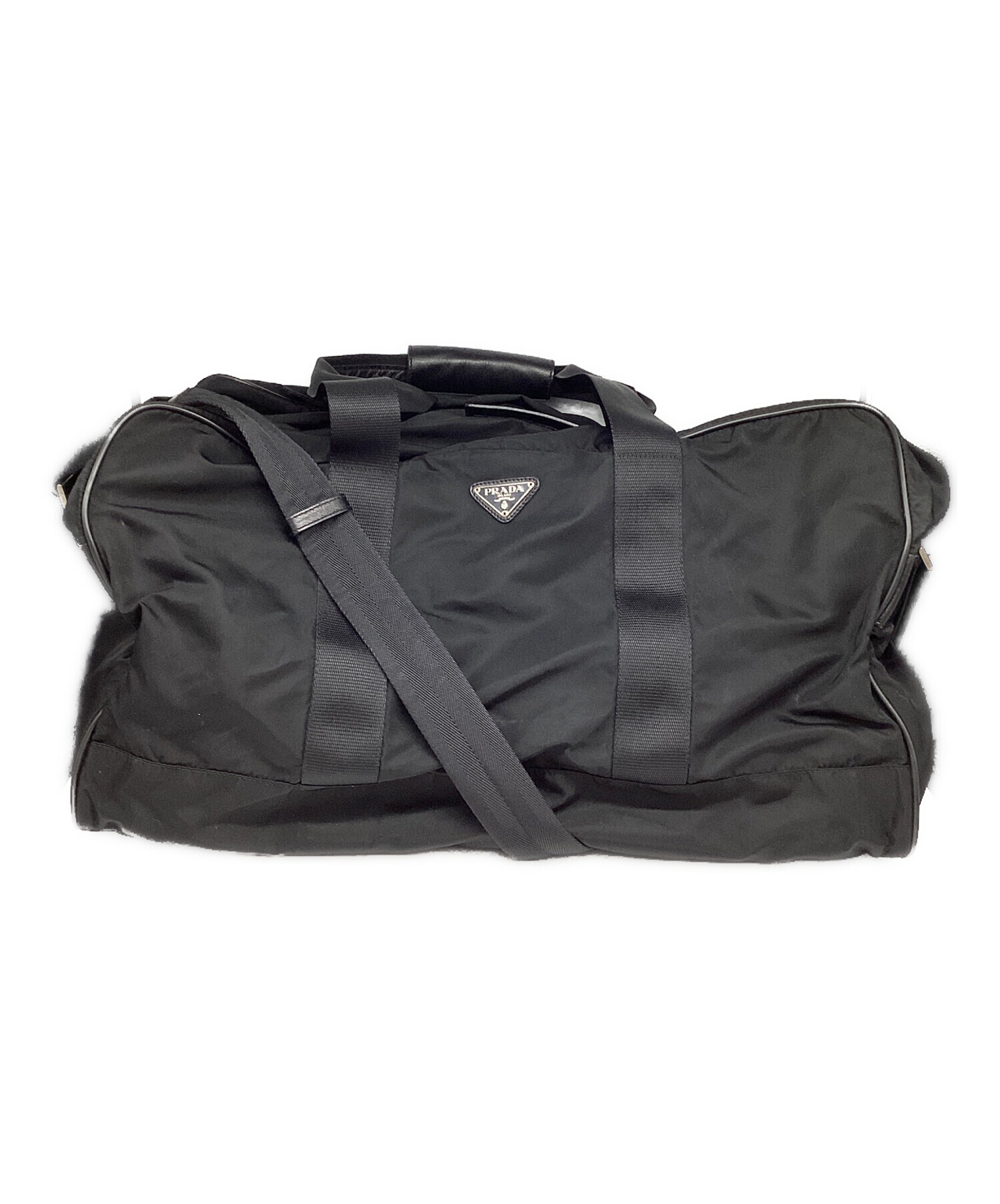 PRADA プラダ★ボストンバッグ★本物・中古・訳有特価 中古・古着通販】PRADA (プラダ) ボストンバッグ ブラック｜ブランド