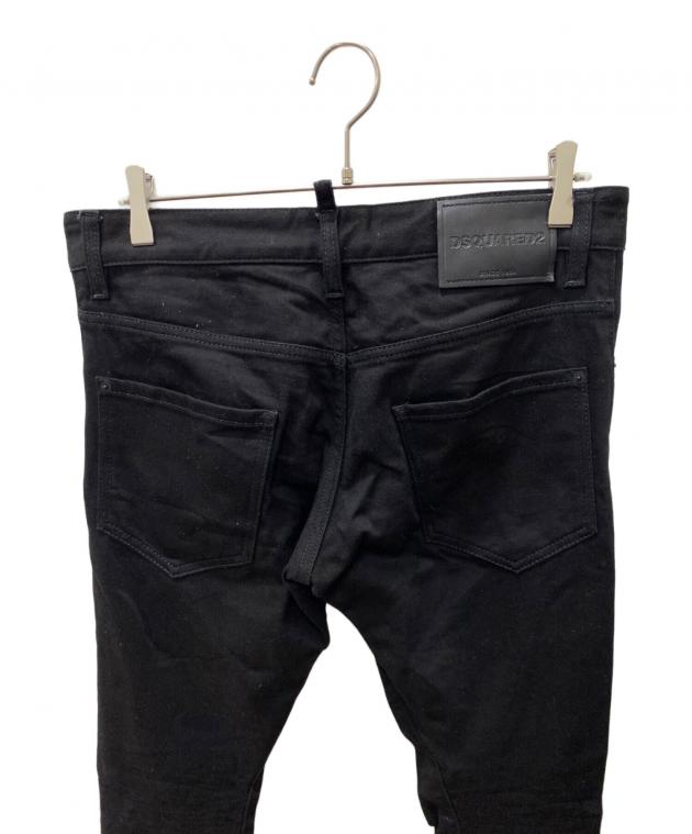 ★m.s★DSQUARED2 ブラックデニム 48サイズ 中古・古着通販】DSQUARED2 (ディースクエアード) デニムパンツ