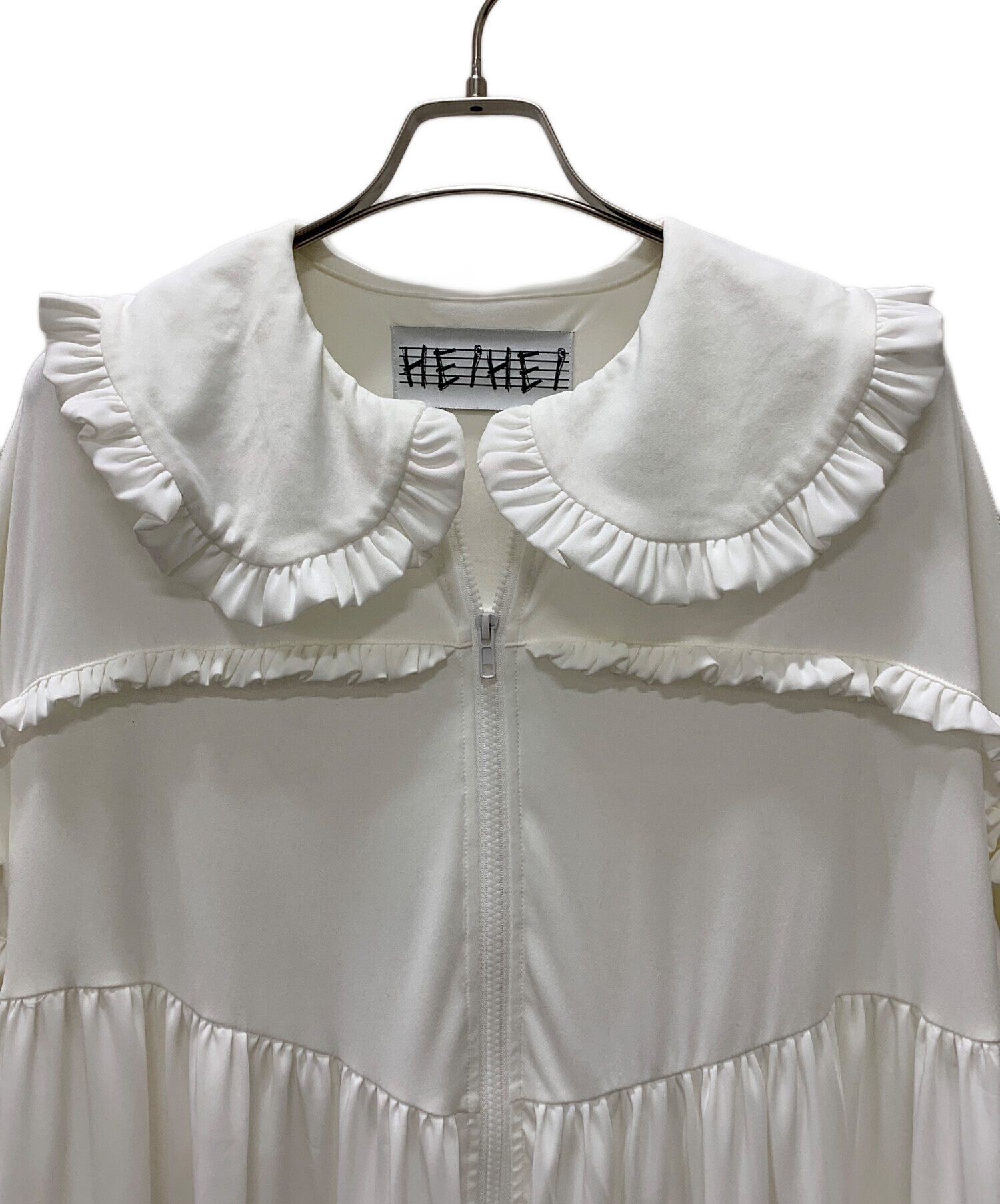 中古・古着通販】HEIHEI (ヘイヘイ) 半袖ワンピース ホワイト サイズ