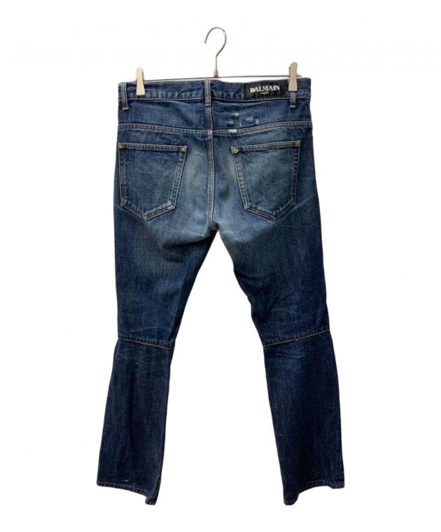 中古・古着通販】BALMAIN (バルマン) デニムパンツ インディゴ サイズ