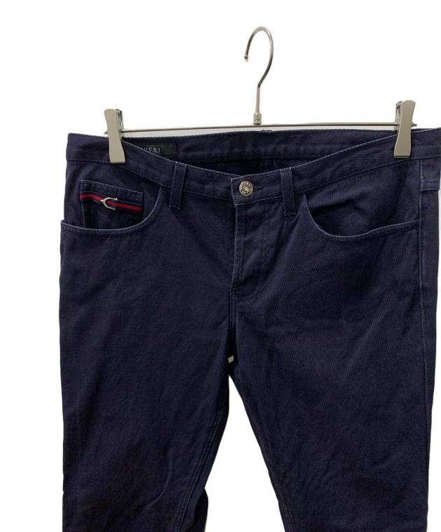 中古・古着通販】GUCCI (グッチ) デニムパンツ ネイビー サイズ:48