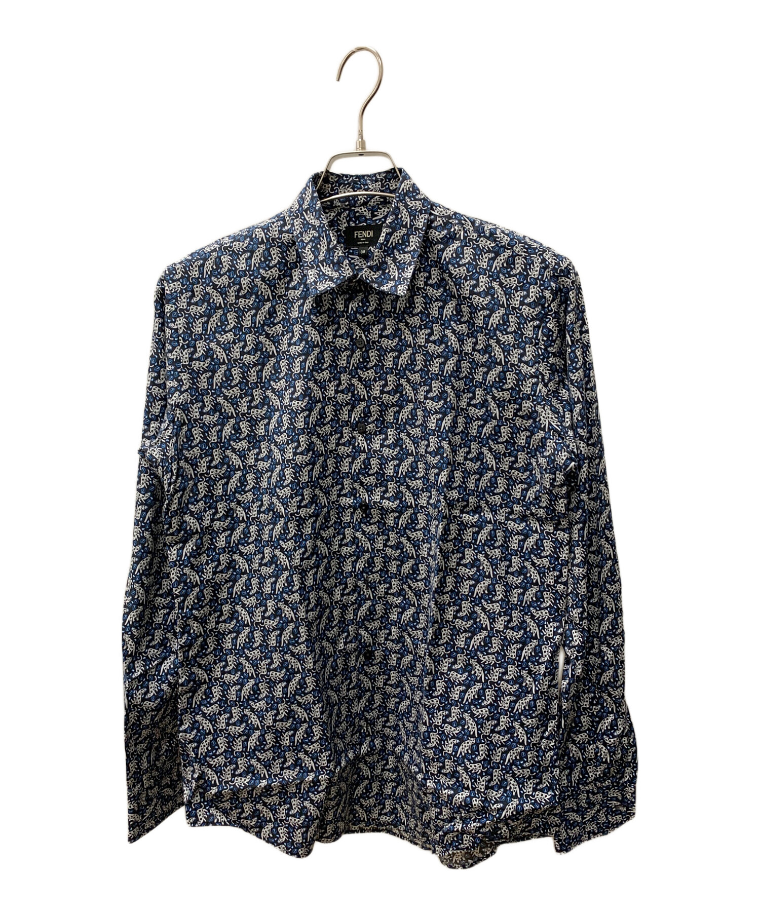 中古・古着通販】FENDI (フェンディ) 長袖シャツ ブルー サイズ:38