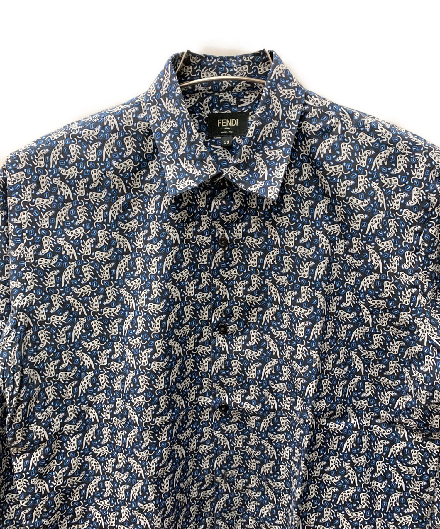 中古・古着通販】FENDI (フェンディ) 長袖シャツ ブルー サイズ:38