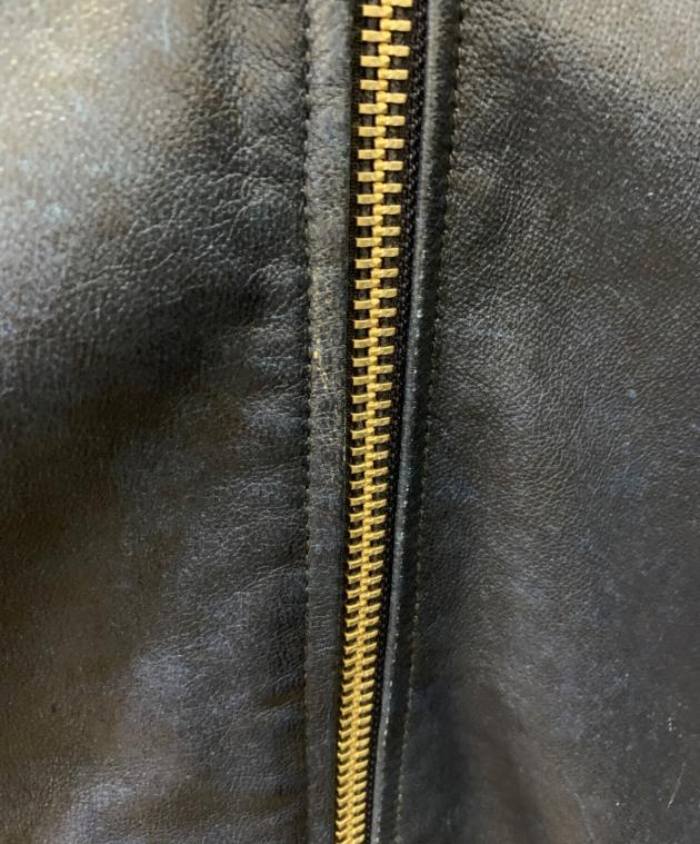 中古・古着通販】Denham (デンハム) キャメルレザージャケット ブルー