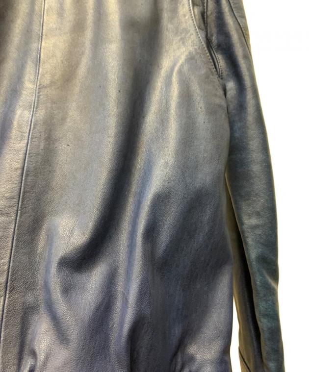 中古・古着通販】Denham (デンハム) キャメルレザージャケット ブルー