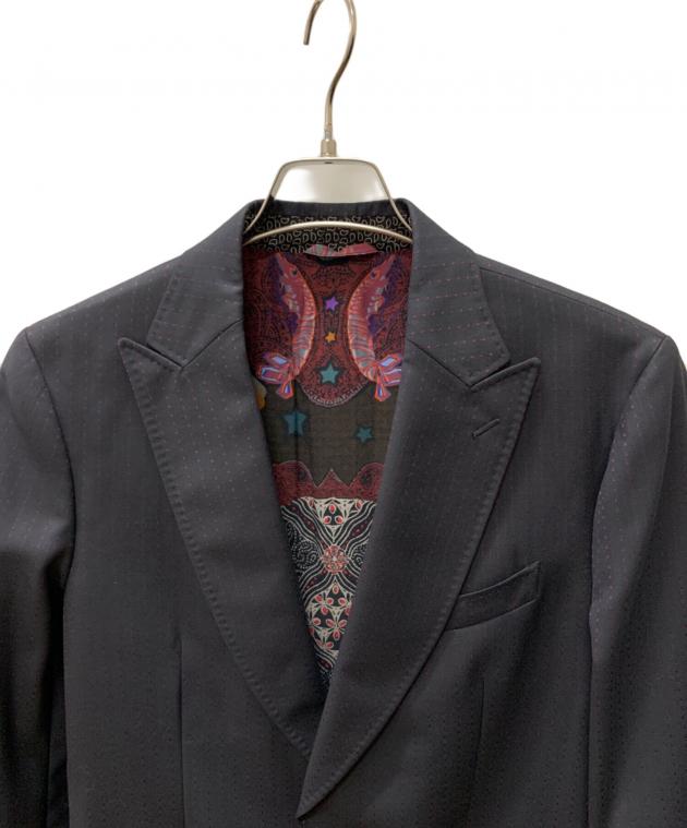 中古・古着通販】ETRO (エトロ) セットアップスーツ ブラック サイズ