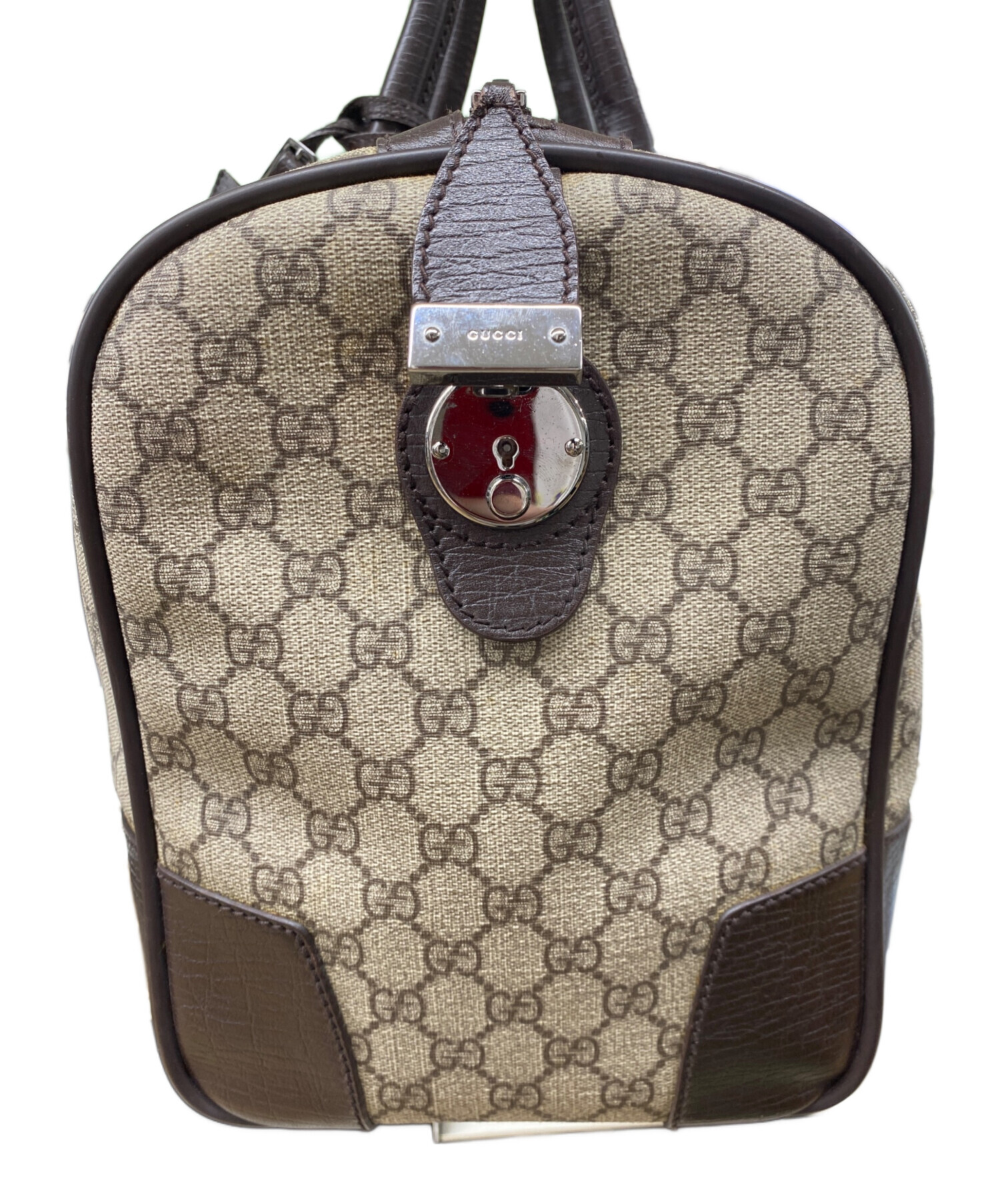 中古・古着通販】GUCCI (グッチ) ボストンバッグ ベージュ×ブラウン