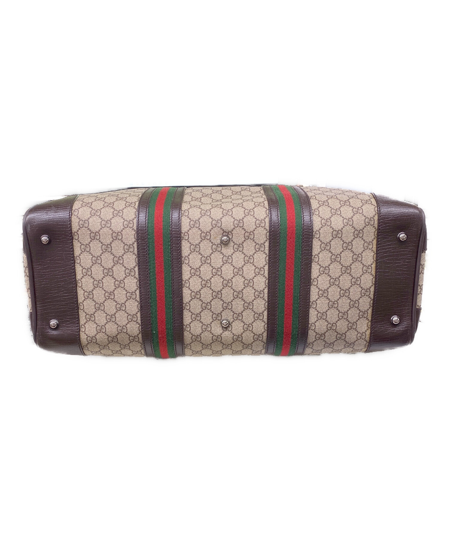 中古・古着通販】GUCCI (グッチ) ボストンバッグ ベージュ×ブラウン