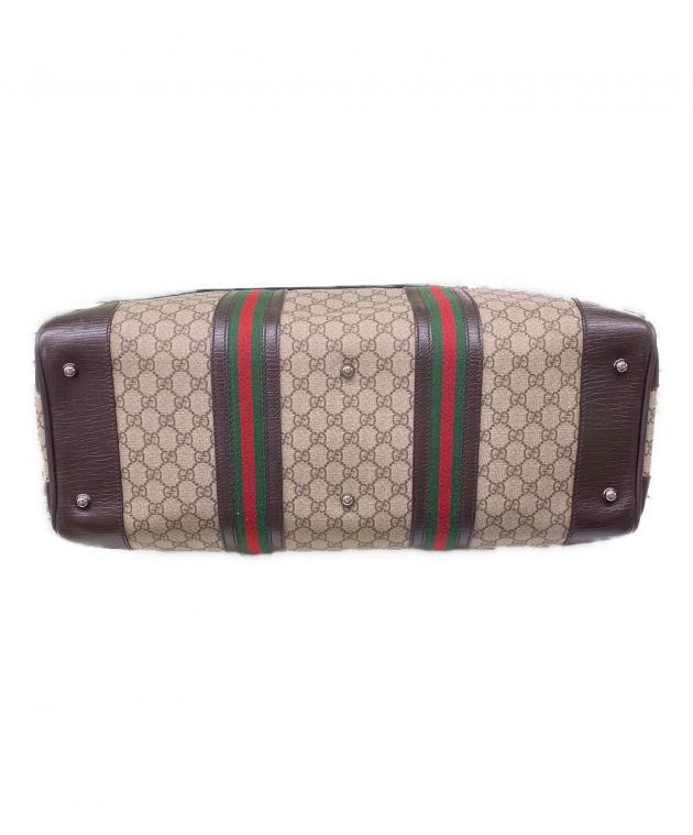 中古・古着通販】GUCCI (グッチ) ボストンバッグ ベージュ×ブラウン