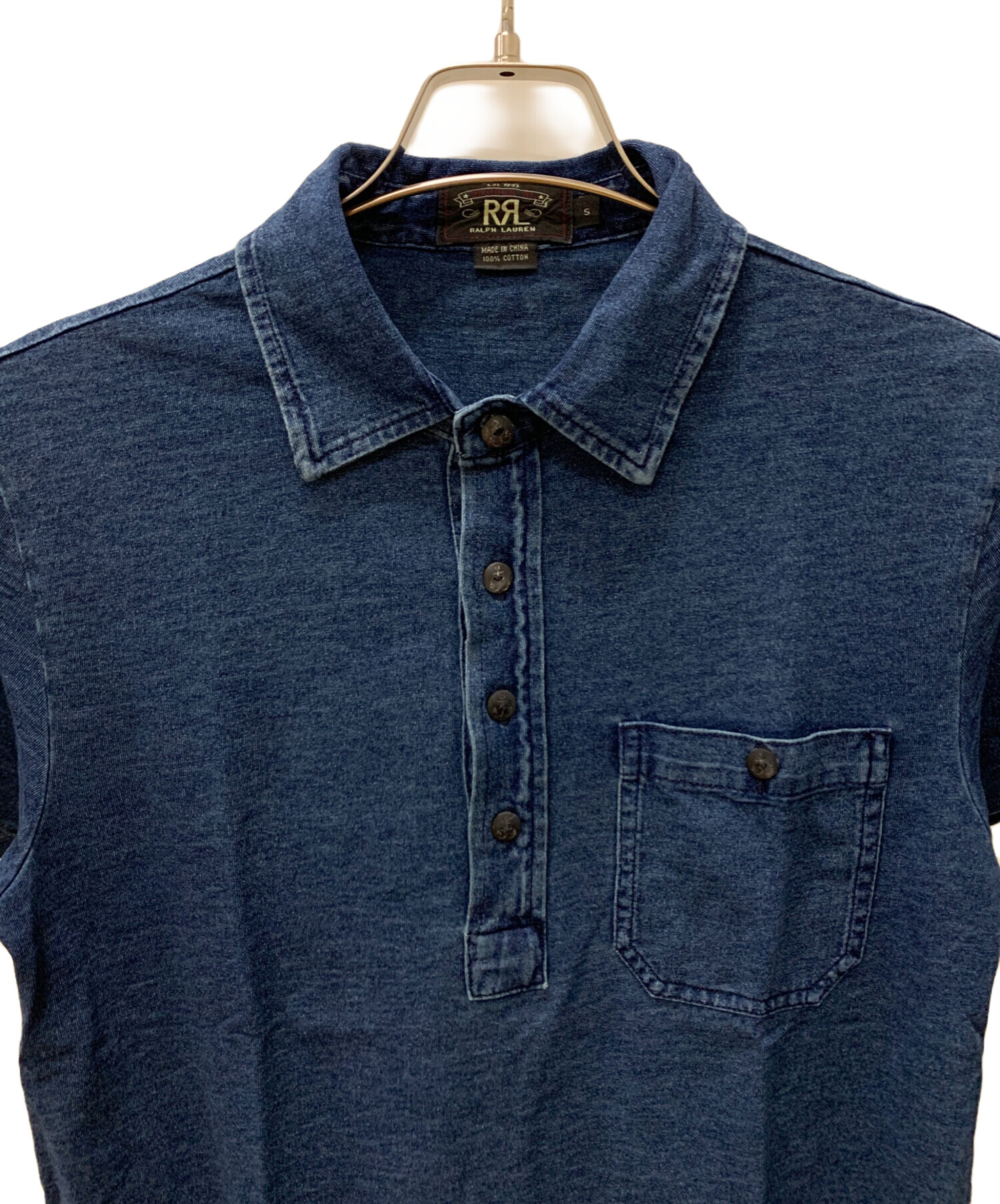 RRL DOUBLERL 半袖Tシャツ S 紺 USA製 RALPHLAUREN 中古・古着通販】RRL (ダブルアールエル) 半袖カットソー ネイビー