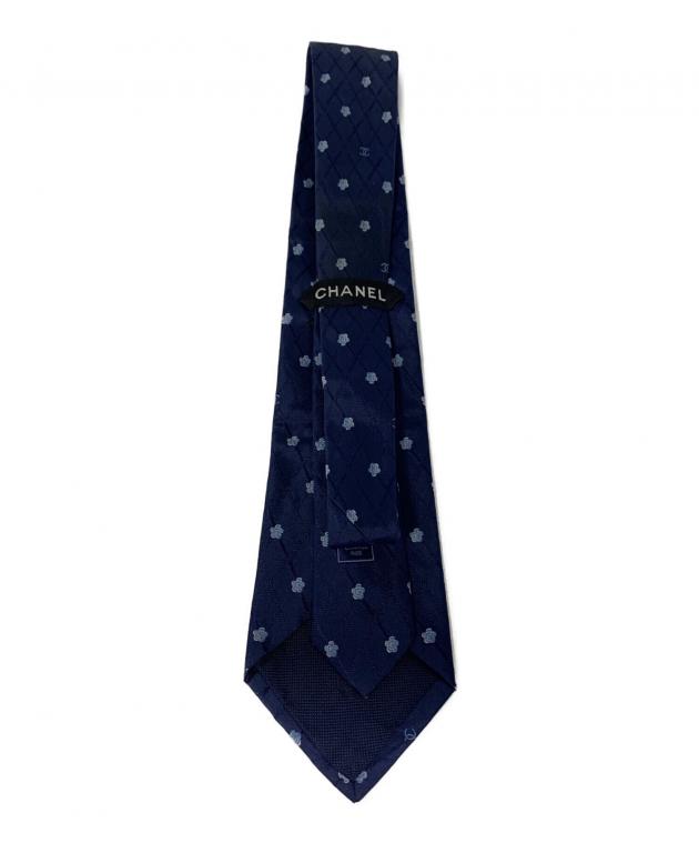 CHANEL シルク ネクタイ 中古・古着通販】CHANEL (シャネル) シルクネクタイ ネイビー サイズ