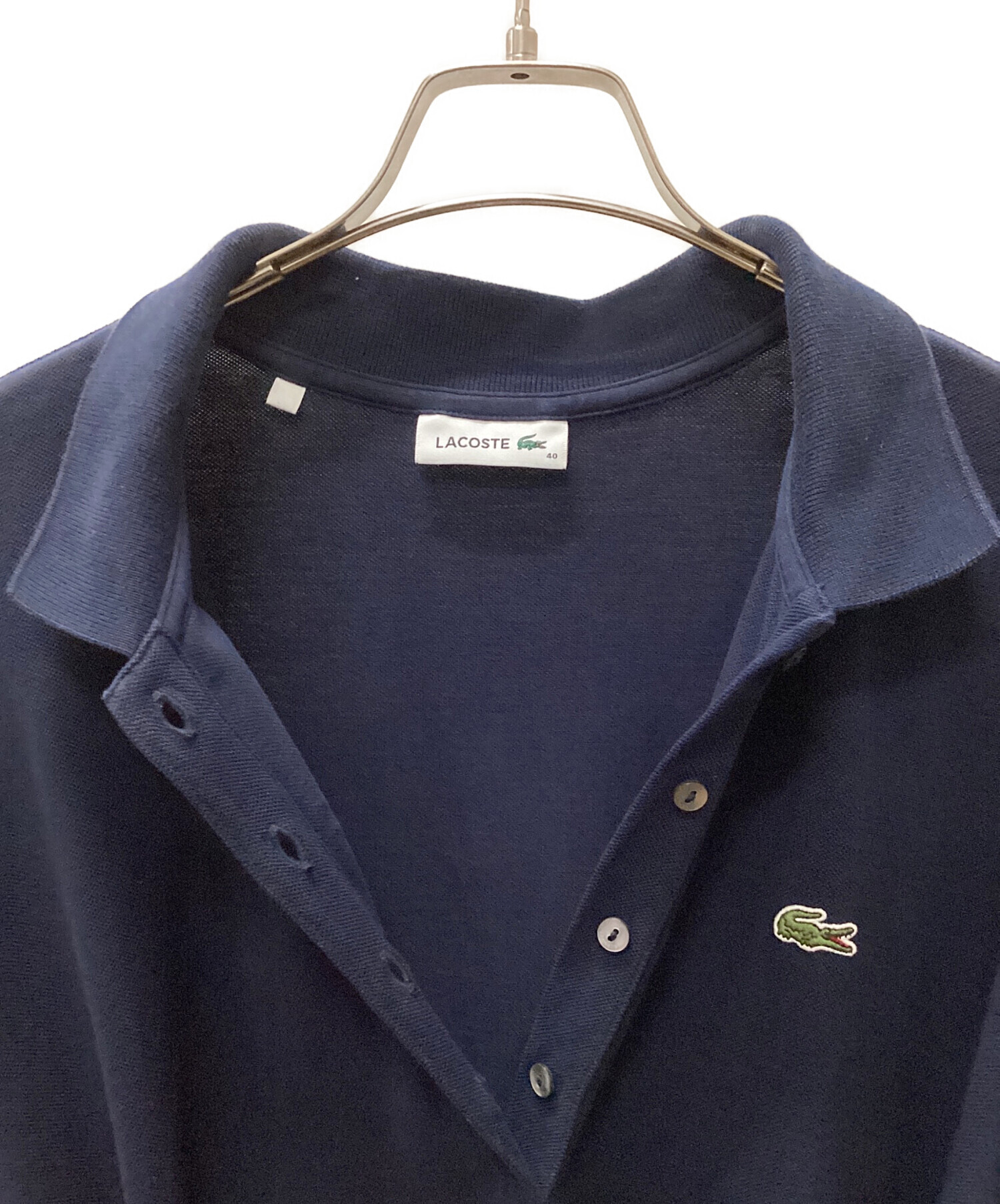 中古・古着通販】LACOSTE (ラコステ) ポロシャツワンピース ネイビー