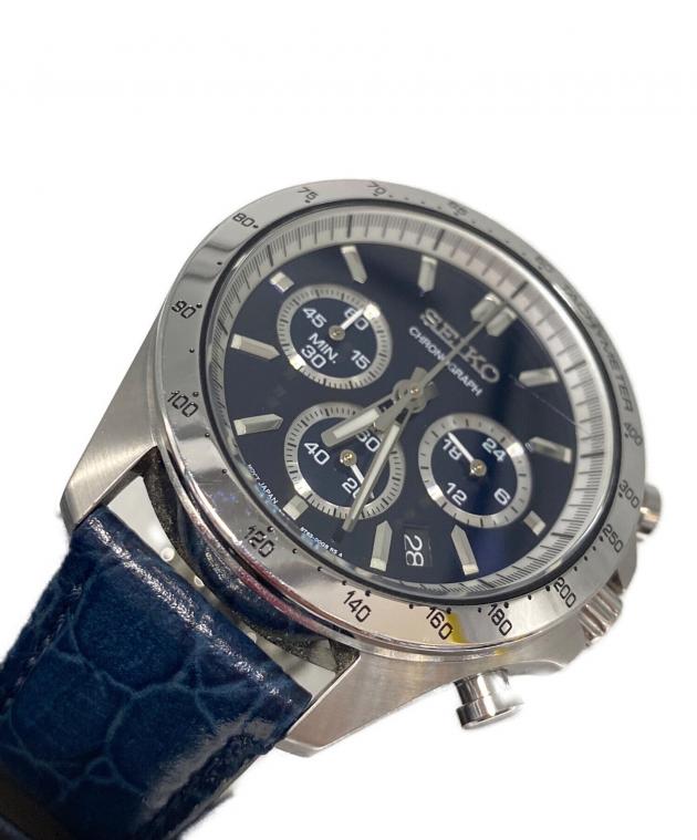 中古・古着通販】SEIKO (セイコー) クロノグラフ 腕時計 ネイビー